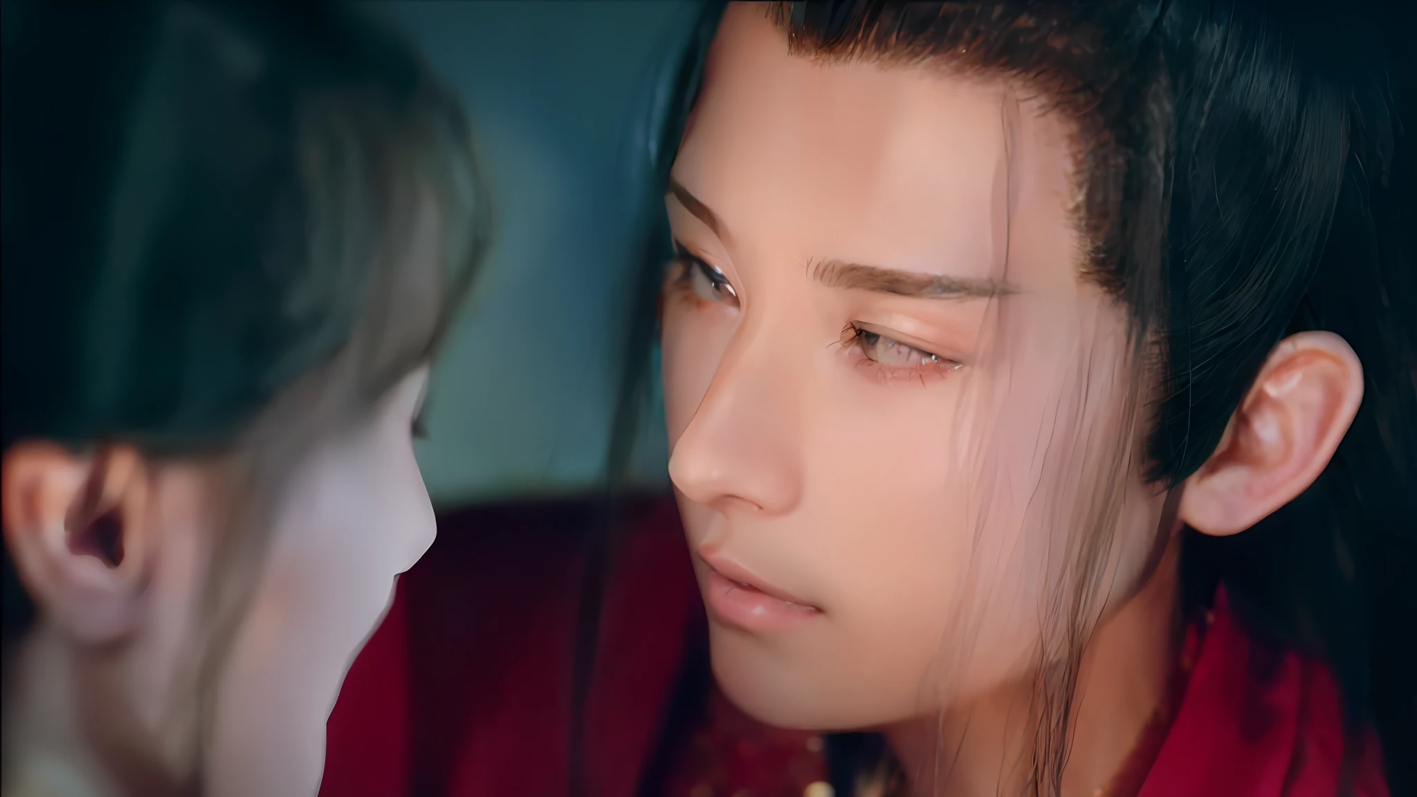 (Masterpiece), (Best Quality), (Detail), Light Layer, Glossy Skin, Black Hair, Long Hair, Black Eyes, Fairy Hero, (Male: 1.1)