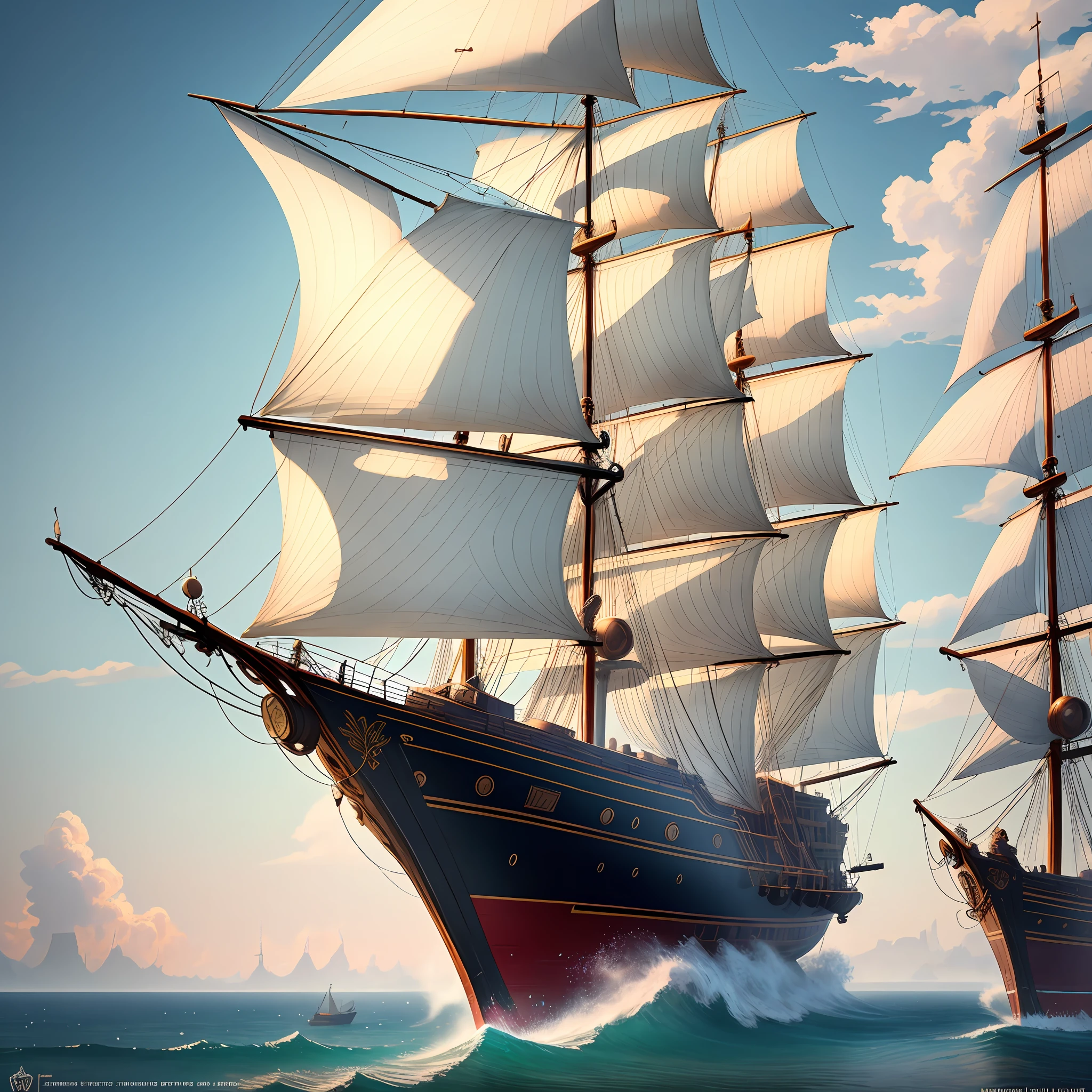 masterpiece, best quality, high quality,extremely detailed CG unity 8k wallpaper, An enchanting and dreamy front view scene of a ancient floating sailboat in the mystery landscape, steampunk, creating a sense of mystique and enchantment, artstation, intricate, trending, award winning photography, Bokeh, Depth of Field, HDR, bloom, Chromatic Aberration ,Photorealistic,extremely detailed, trending on artstation, trending on CGsociety, Intricate, High Detail, dramatic, art by midjourney
