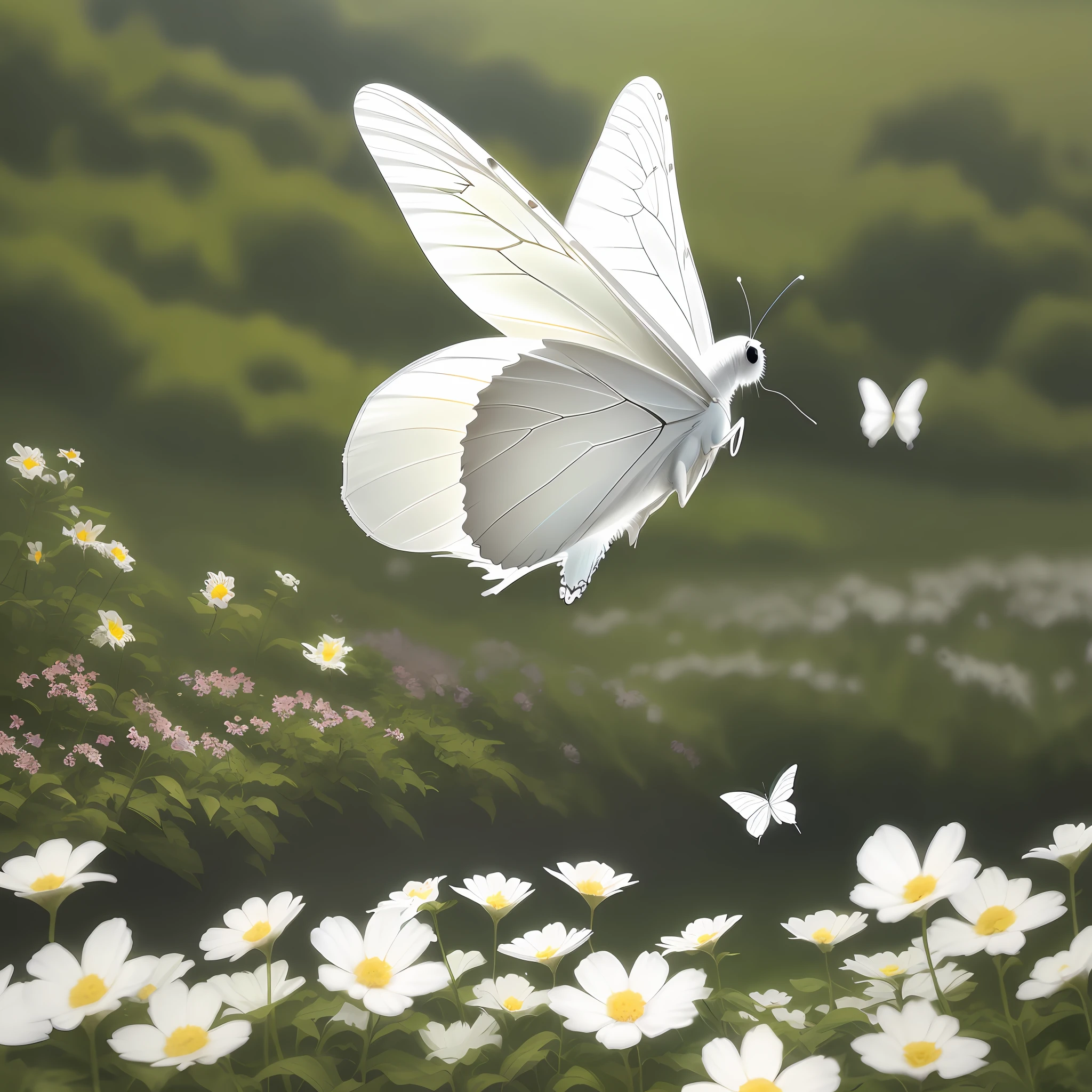 The butterfly flew to the tip of a girl&#39;s finger