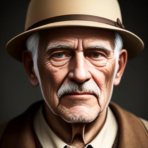 A portrait of an old man
