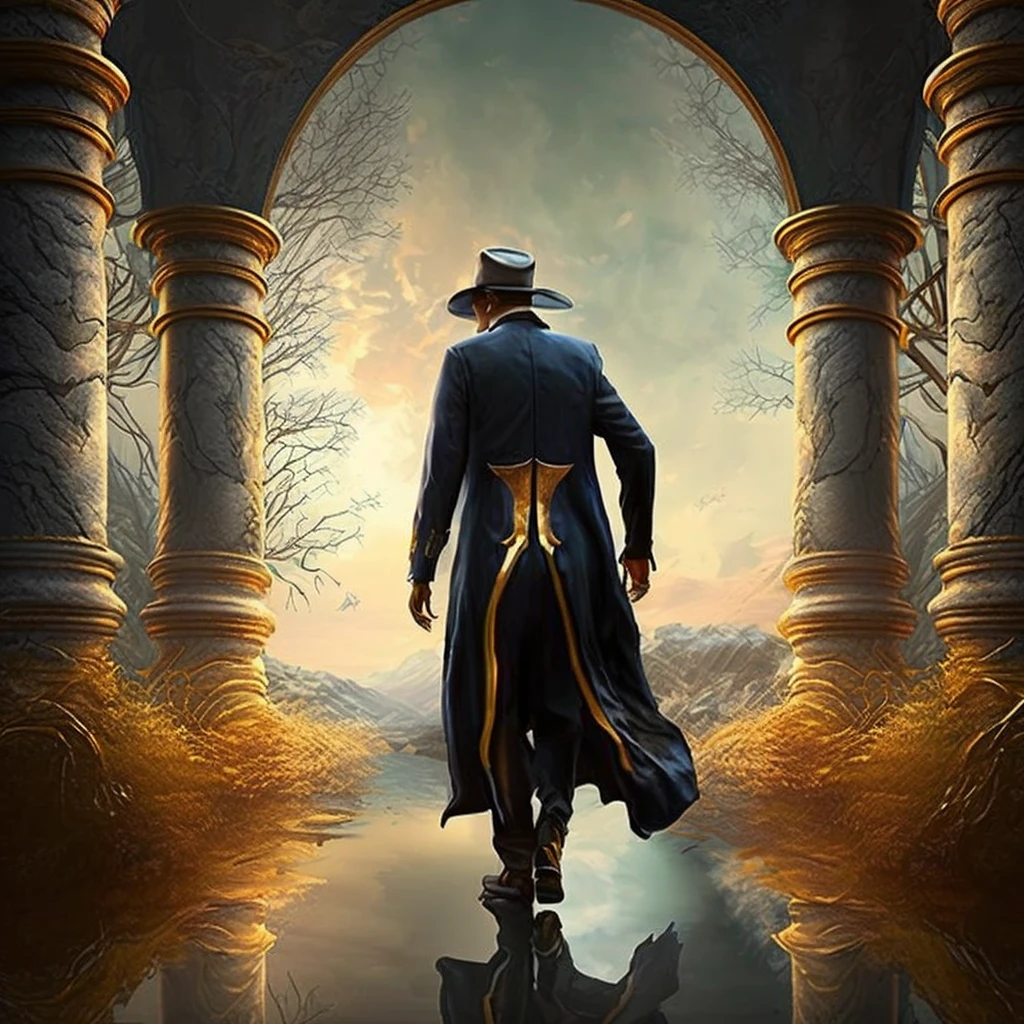 realistic photo of Barack Obama as a wizard walking down a hallway, white wizard shirt with gold trim, white tunic, pork pie hat, sunglasses, fireballs floating around the person, (full body shot: 1.4 ), high fantasy background, ((perfect composition:1.4), deviantart hd, artstation hd, concept art, detailed face and body, award winning photography, borders, detailed face, detailed hands, backlighting, ultra-realistic 12k, ray tracing , intense gaze, gaze at viewer, cinematic lighting, art by Grzegorz Rutkowski)