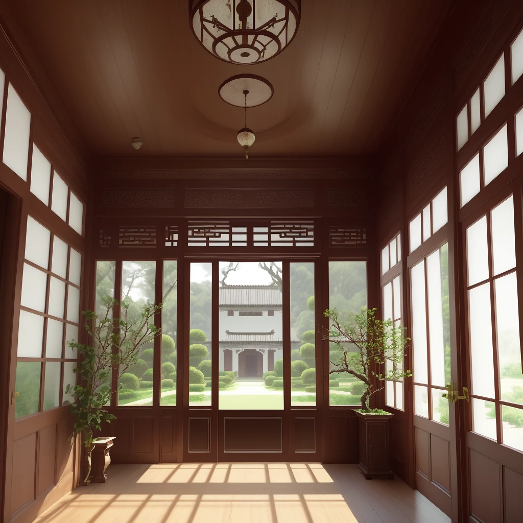Camellia, manor, Chinese architecture