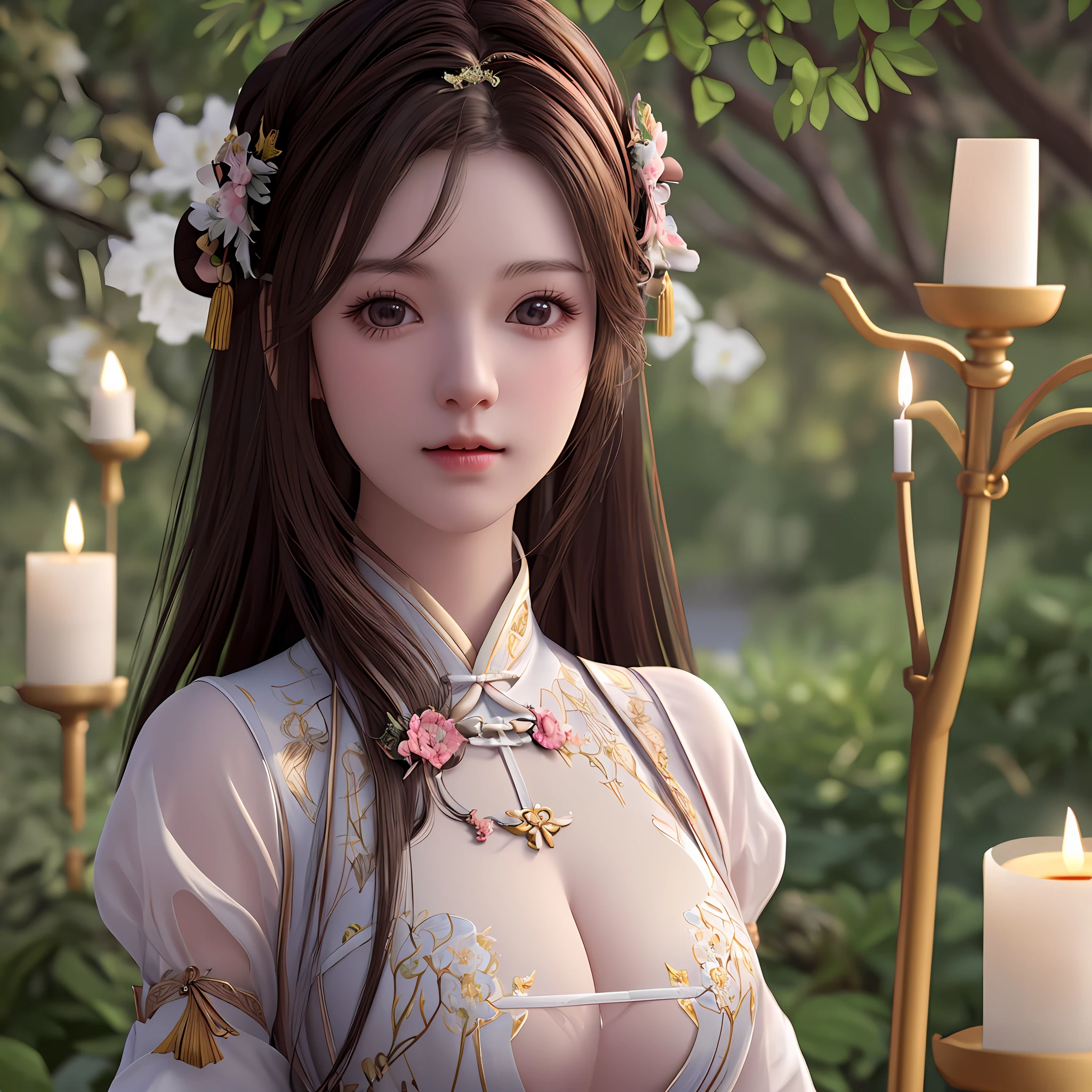 parameters dudou,1girl, beautiful face, solo, candle, brown hair, long hair, ulzzang-6500-v1.1,(raw photo:1.2),((photorealistic:1.4))best quality ,masterpiece, illustration, an extremely delicate and beautiful, extremely detailed ,CG ,unity ,8k wallpaper, Amazing, finely detail, masterpiece,best quality,official art,extremely detailed CG unity 8k wallpaper,absurdres, incredibly absurdres, huge filesize, ultra-detailed, highres, extremely detailed,beautiful detailed girl, extremely detailed eyes and face, beautiful detailed eyes,cinematic lighting,1girl,see-through,looking at viewer,upper body,upper body shot,outdoors,arms behind back,large chest,(erogenous chinese clothes)