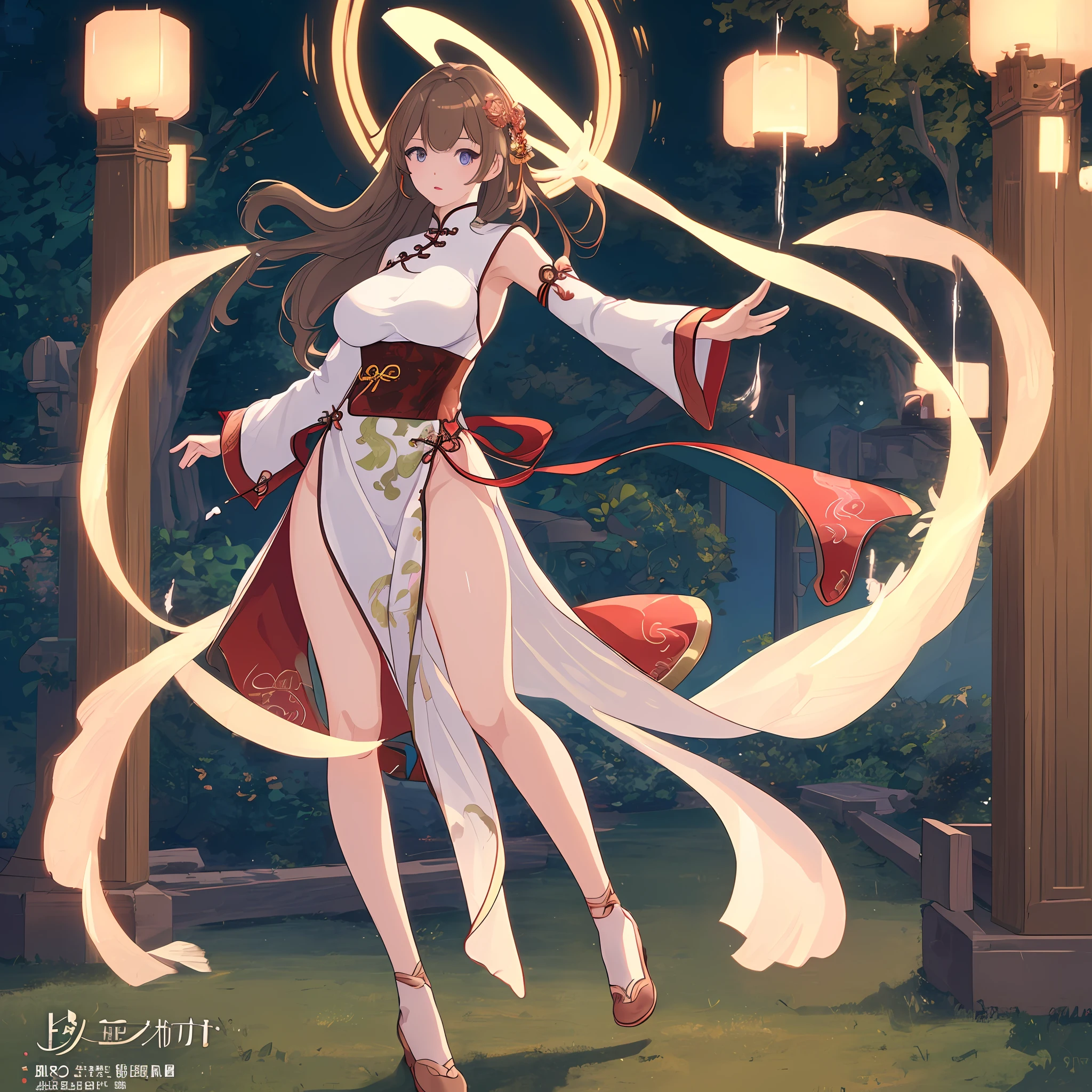 Parameters dudou, 1girl, beauty, solo, candle, brown hair, long hair, ulzzang-6500-v1.1, (raw photo: 1.2), ((photorealistic: 1.4)) best quality, masterpiece, illustration, extremely delicate and Beautiful, very detailed, CG, unity, 8k wallpaper, amazing, fine detail, masterpiece, best quality, official art, very detailed CG unity 8k wallpaper, ridiculous, unbelievably ridiculous, huge file size , ultra detailed, high resolution, very detailed, beautiful detailed girl, extremely detailed eyes and face, beautiful detailed eyes, movie lighting, 1 girl, perspective, sexy pose, looking at viewer, full body, full body shot, Outdoors, arms behind, topless, (sexy Chinese clothing)
