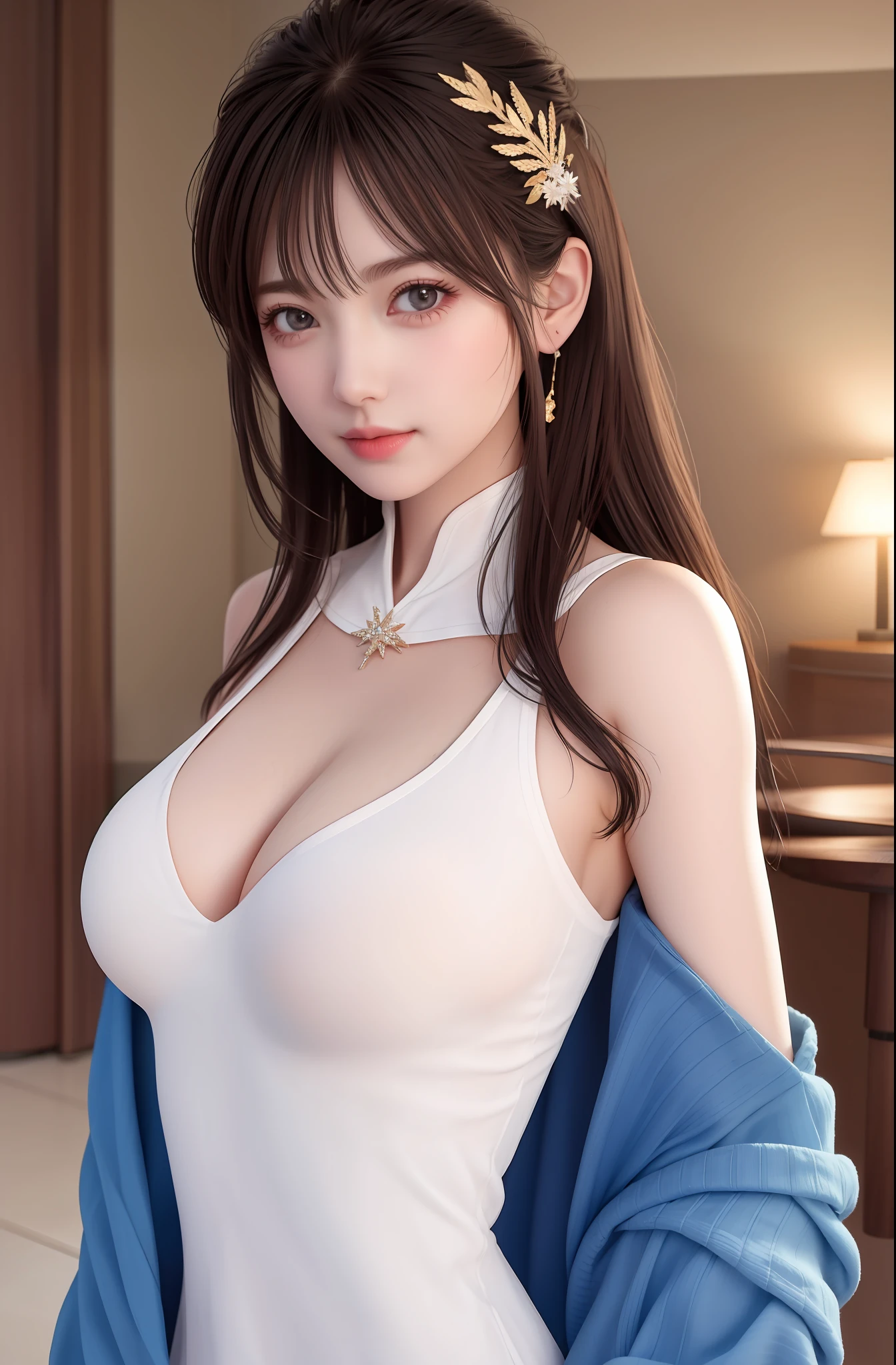 3 girl, beautiful, realistic, medium breast