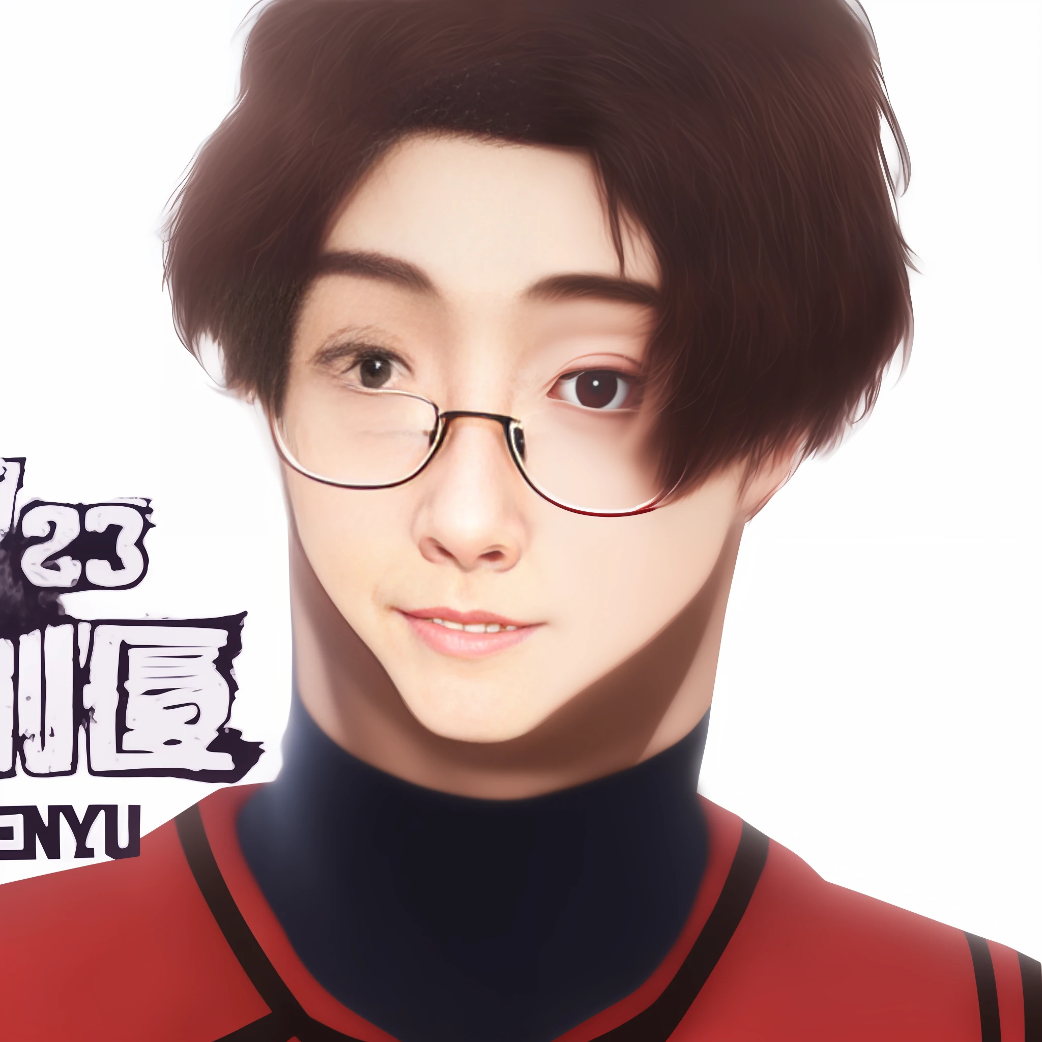 Closeup of a person wearing glasses and a red jacket, super resolution, super detailed, super detailed, masterpiece, best quality, 1boy