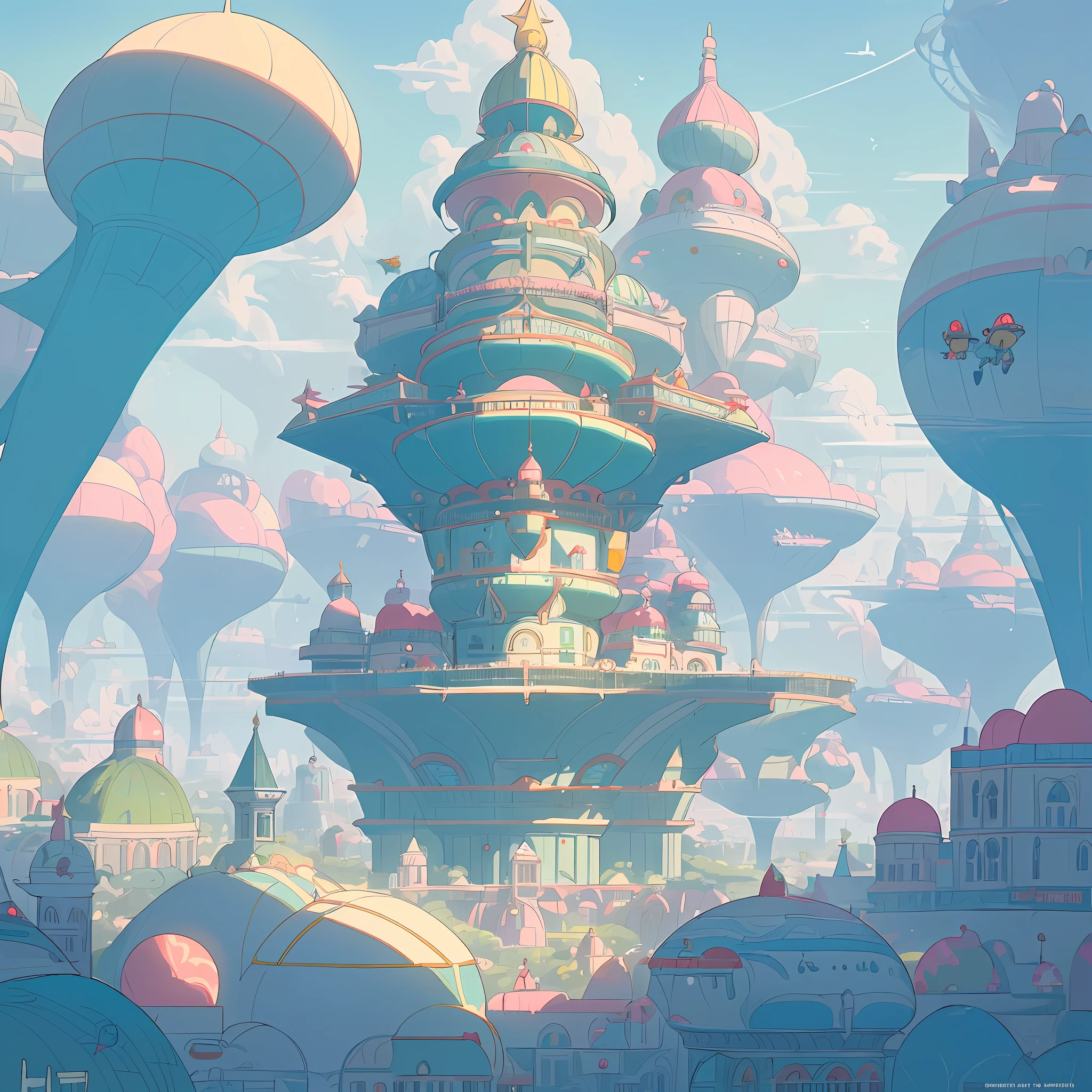 A kooky and whimsical image of a futuristic world, designed in Wes Anderson’s signature symmetrical style with high saturation colors.
The world is populated by fantastical and unusual architecture, with towering spires and bulbous domes painted in bright pinks, greens, and blues. The buildings are laid out symmetrically, creating a sense of order and balance in the bustling metropolis.
The sky is filled with airships and flying cars, moving in a sublime, labyrinthine pattern. AI-driven robots in sleek white hover around delivering parcels, while giant, luminescent sea creatures made of plastic float slowly through the sky.
The colors in this utopia are rich and saturated, with pastel pinks and blues contrasting against vivid greens and yellows. Everything is meticulously arranged, as evidence by the neat rows of buildings and the orderly traffic in the sky.
Overall, the image captures the essence of Wes Anderson's style, with its symmetry and bright, quirky design elements. It is a playful and whimsical representation of a futuristic world, where anything seems possible and the sky is the limit.