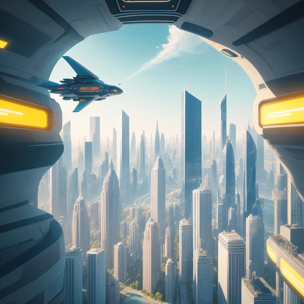 A futuristic cityscape set in an imagined distant future, featuring strikingly tall architectural structures and a symmetrical layout. The scene is captured in Wes Anderson's signature design style, with high saturation colors and bold color combinations.
The city is defined by the towering skyscrapers that rise towards the sky, each one designed with bold and dynamic shapes. The symmetrical layout of the city creates a sense of harmony and balance in the chaos of the urban landscape.
The air is filled with flying cars and hovercrafts, each one weaving through the orderly traffic lanes in perfect synchrony. The air spaces in between buildings feature intricate web-like networks of air corridors and bridges that create a sense of connectivity and movement.
The colors in this futuristic cityscape stand out boldly, featuring a mix of primary colors with rich and bright shades that burst with life and energy. The buildings and the air corridors are painted in vivid and bold colors that draw attention to the scene, creating a sense of excitement and wonder.
Overall, the image is a bold and striking representation of a futuristic world, where anything is possible. The city is a vibrant and dynamic place that offers a glimpse into the endless possibilities of what the future could hold. The symmetrical design adds to the harmony of the city's layout and adds a touch of whimsy that is quintessentially Wes Anderson.