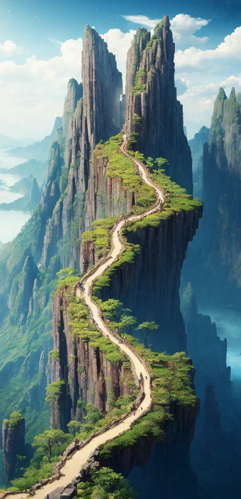 (((masterpiece))), best quality, high quality, extremely detailed CG unity 8k wallpaper, scenery, outdoors, sky, cloud, day, no people, mountain, landscape, water, tree, blue sky, waterfall, cliff, nature, lake, river, cloudy sky,award winning photography, Bokeh, Depth of Field, HDR, bloom, Chromatic Aberration ,Photorealistic,extremely detailed, trending on artstation, trending on CGsociety, Intricate, High Detail, dramatic, art by midjourney, vast landscape, small mountains