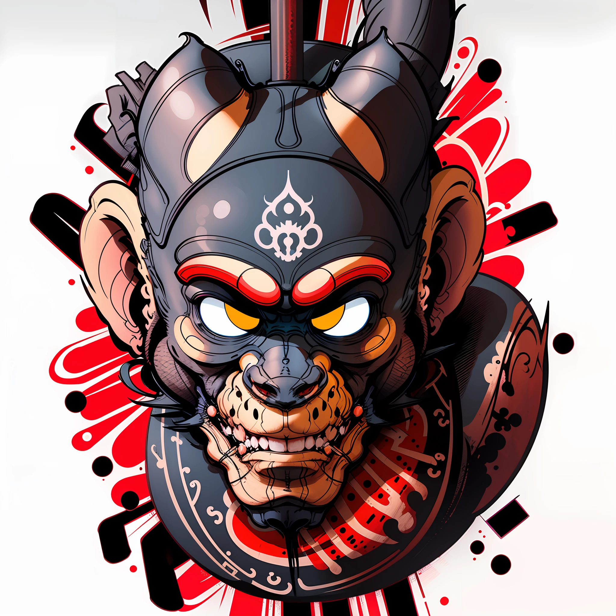Monkey head in 0mib style