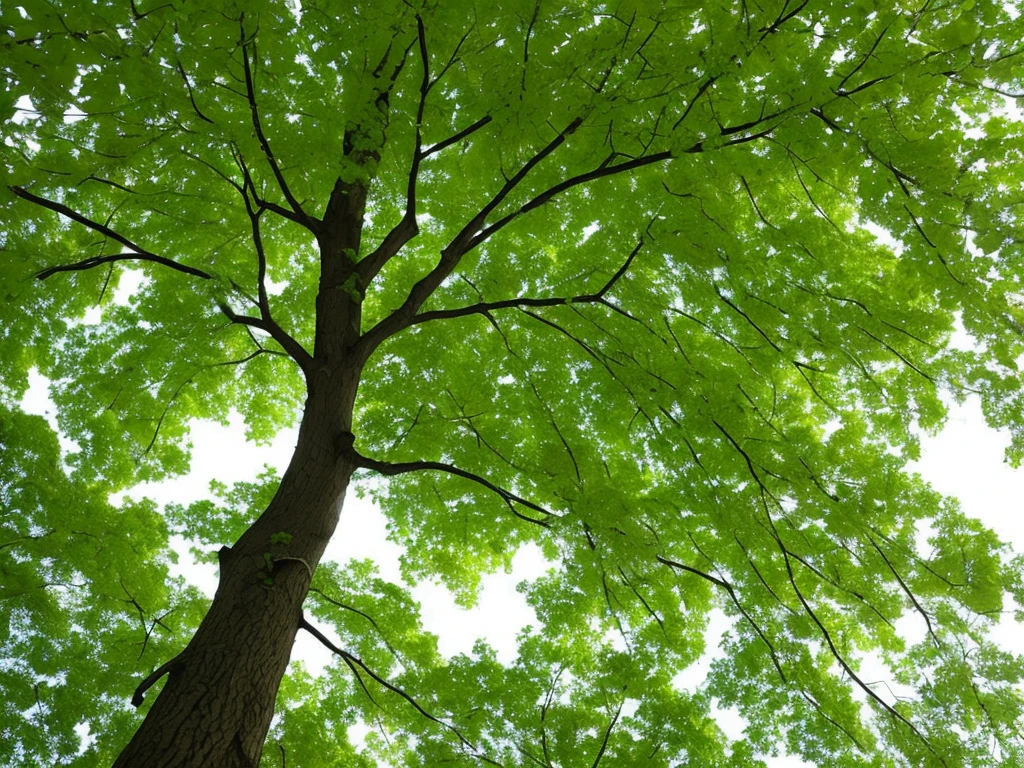 A tree that its leaves are butterflies