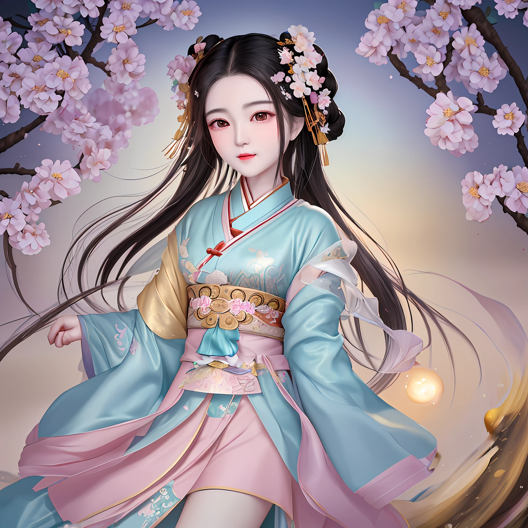 Classical Chinese beauty, brilliantly embroidered, looks like a concubine or fairy. Two curved eyebrows that seem to be frowning but not frowning, and a pair of eyes that seem to be happy but not happy. Two dimples are born in the state of worry, and the disease of being delicate is attacked all over the body. Tears dripped, panting slightly. Quietness is like a delicate flower shining in the water, and action is like a weak willow supporting the wind. The heart has one more opening than the dry, and the disease is like Xizi, which is three points better than the dry one.