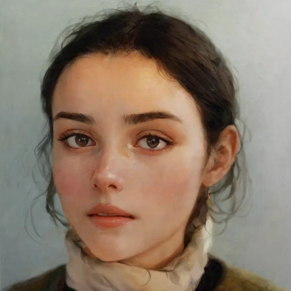 there is a woman with a scarf on her neck looking at the camera, maia sandu hyperrealistic, high quality portrait, young female face, realistically rendered face, photo of young woman, realistic portrait, ultra realistic portrait