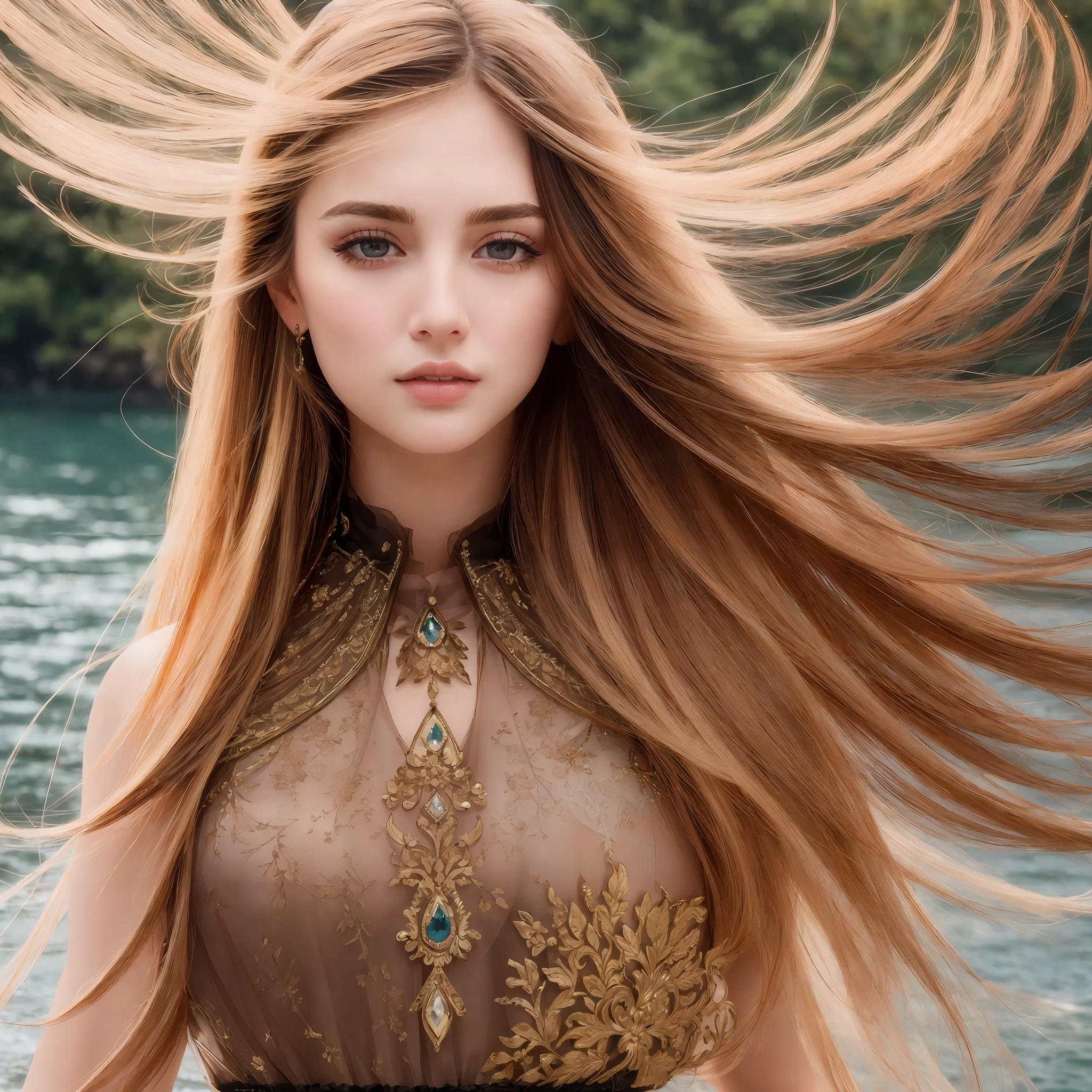 award winning photography, portrait of a beautiful woman , (best quality, masterpiece:1.2), photorealistic,(cinematic composition:1.3), ultra high res, cinematic lighting, ambient lighting, sidelighting, Exquisite details and textures, very attractive Beautiful model girl, (full body),Exciting 20yo european girl ((white woman)),angelic woman, young woman gothic vampire,((outdoor)), (river),8k, GIRL, ((PERFECT FACE)), ((DETAILED PUPILS)), ((FULL BODY)) ,FEMININE, (HIGH DETAIL), LONG HAIR, dominate, best quality, full body shot,high quality, realistic lighting,symmetrical natural eyes, fascinating makeup, long legs, pale skin, stunning lady, sensual mouth, natural eyes, beautiful realistic face, glamour photo, vogue style, front lit, detailed facial features, high detail, sharp focus, smooth, aesthetic, extremely detailed, photo_\(ultra\), photorealistic, realistic, post-processing, max detail, roughness, real life, ultra realistic, photorealism, photography, 8k uhd, photography, perfect hands, lake