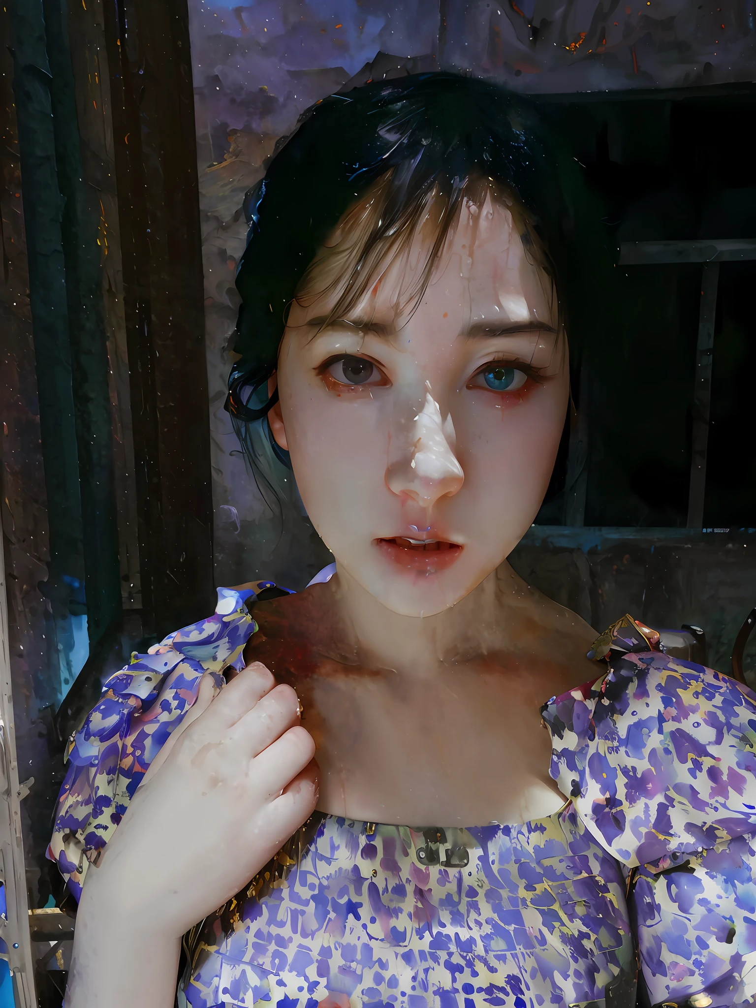 Girl,best quality,Anime,merge,colorful,vibrant colors,illustration,artstyle,fantasy,realistic,(masterpiece), (photo_\(medium\):1.0), by Antonio J. Manzanedo, by Jeremy Lipking, in a surreal landscape, painting style with watercolor,笔触