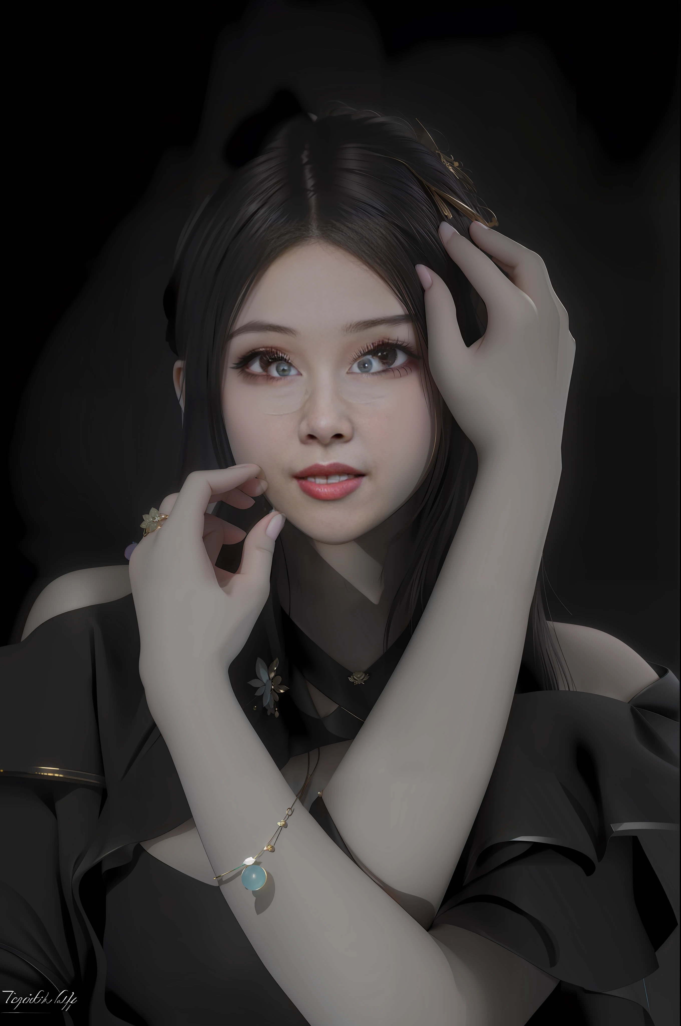 best quality, masterpiece, highres, 1girl,china dress,hair ornament,necklace, jewelry,Beautiful face,upon_body, tyndall effect,photorealistic, dark studio, rim lighting, two tone lighting,(high detailed skin:1.2), 8k uhd, dslr, soft lighting, high quality, volumetric lighting, candid, Photograph, high resolution, 4k, 8k, Bokeh