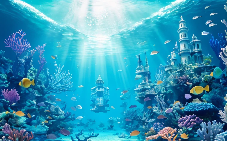 (extremely detailed CG unity underwater wallpaper, masterpiece, best quality, ultra-detailed), (best illumination, best color grading, an extremely immersive and peaceful aquatic world), exploring the beauty of aquatic life,scuba diving in a dynamic and floating perspective, (enjoying the tranquility and flourishing of marine life):(1.3), vivid and colorful coral reefs, schools of fish, blue water clarity, and infinite depth of the ocean.