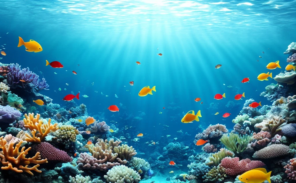 (extremely detailed CG unity underwater wallpaper, masterpiece, best quality, ultra-detailed), (best illumination, best color grading, an extremely immersive and peaceful aquatic world), exploring the beauty of aquatic life,scuba diving in a dynamic and floating perspective, (enjoying the tranquility and flourishing of marine life):(1.3), vivid and colorful coral reefs, schools of fish, blue water clarity, and infinite depth of the ocean, higly detailed, super high redolution