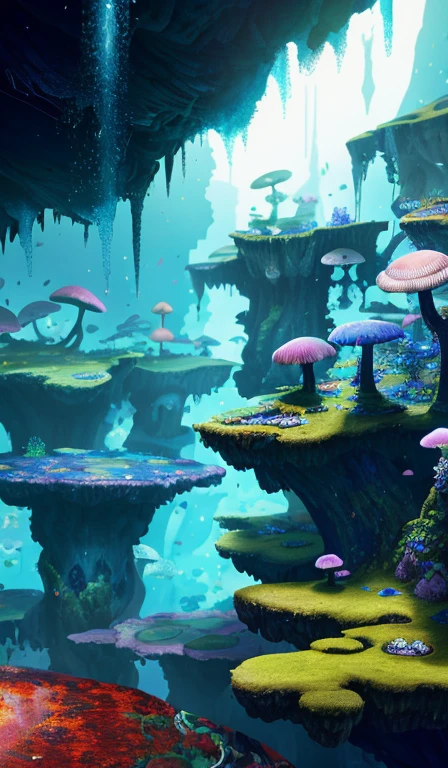 Mushrooms, Hourglass Pool, Plants