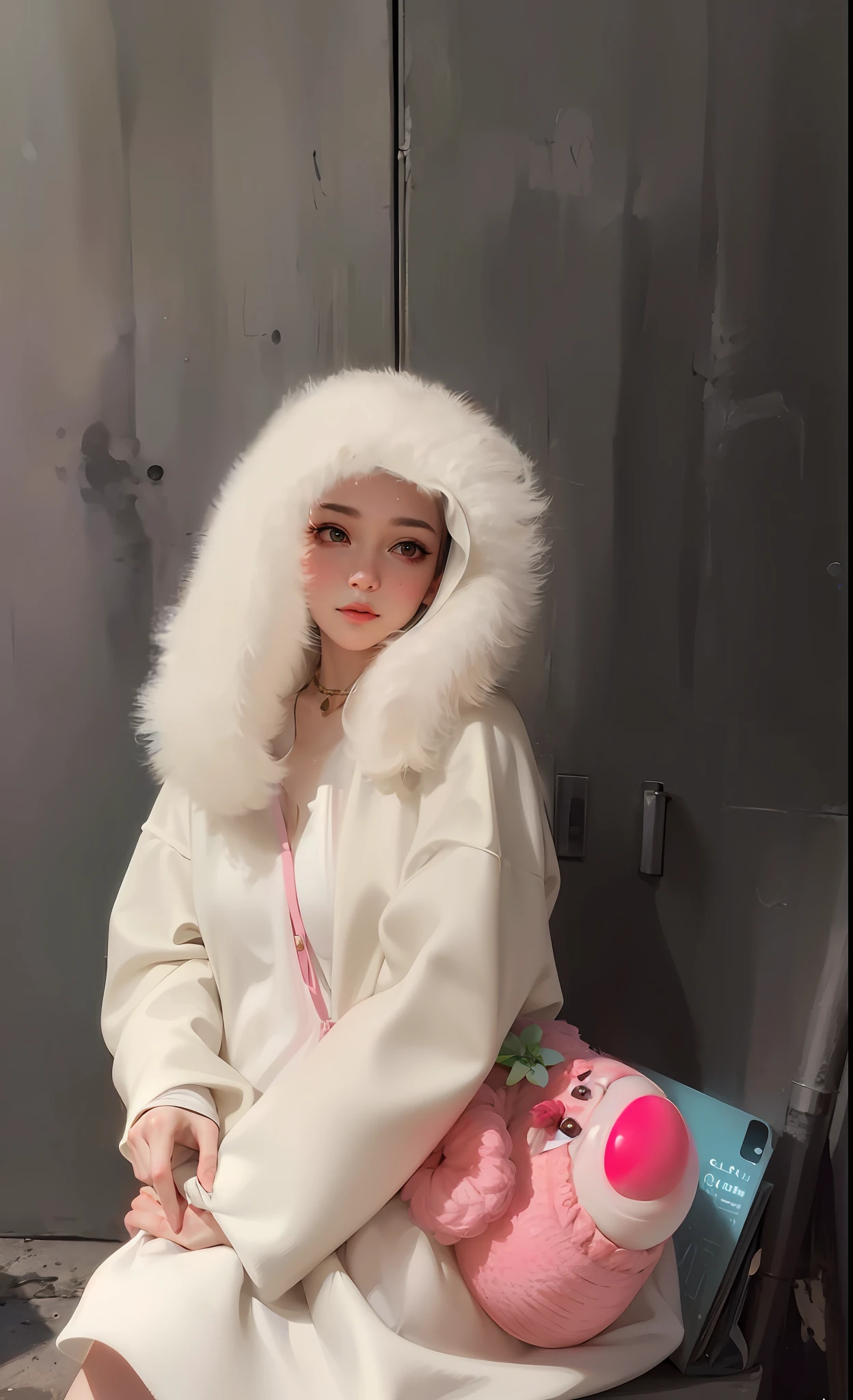 Casual pose, (extremely delicate and beautiful work), (masterpiece), 1 girl, white dress, high details, low back pain, twisted ponytail, feminine expression, clear beautiful eyes, exquisite necklace, exquisite earrings , simple blurred background, extreme details, beautiful collarbone, lovely lips, nice breasts, soft back, mix4, (8k, RAW photo, best quality, 1.2)), (realism, realism: 1.37 ), 1 Girl, Cute, Cityscape, Night, Rain, Humidity, Pro Lighting, Photon Mapping, Radiosity, Physically Based Rendering, --v6