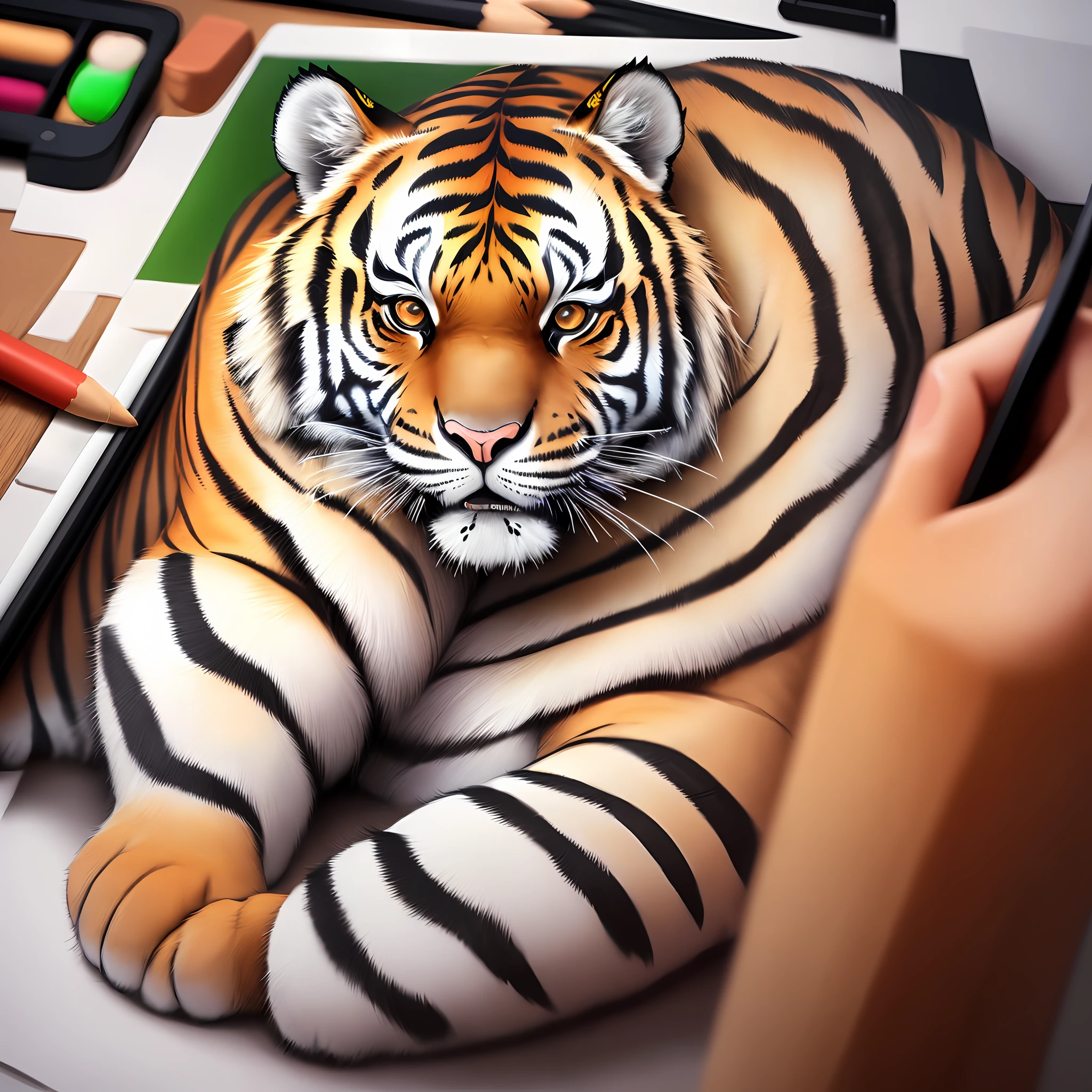 i want to draw a tiger