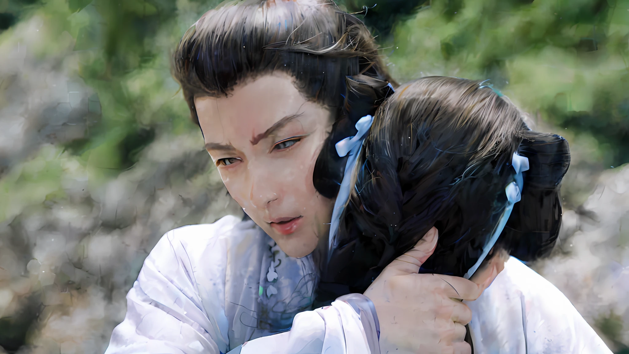 best quality,Anime,merge,colorful,vibrant colors,illustration,artstyle,fantasy,realistic,(masterpiece), (photo_\(medium\):1.0),smooth,sharp focus,(男性:1.1)