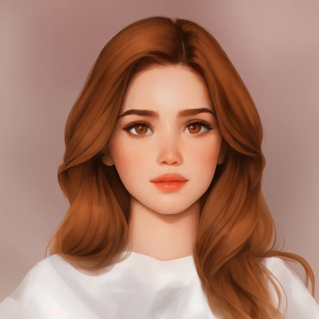 brown Beautiful detailed eyes,Red hair