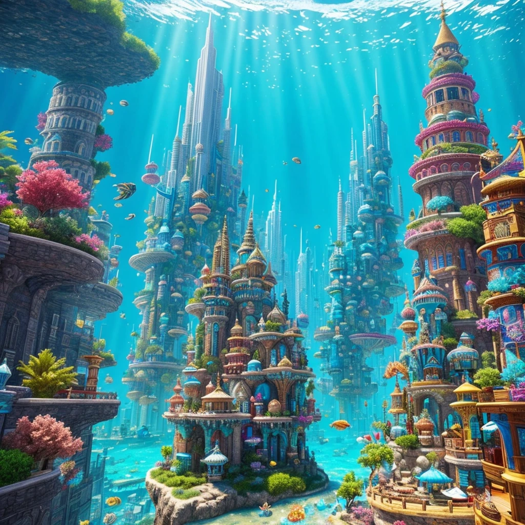 cityscape, underwater city, epic, style1-fc