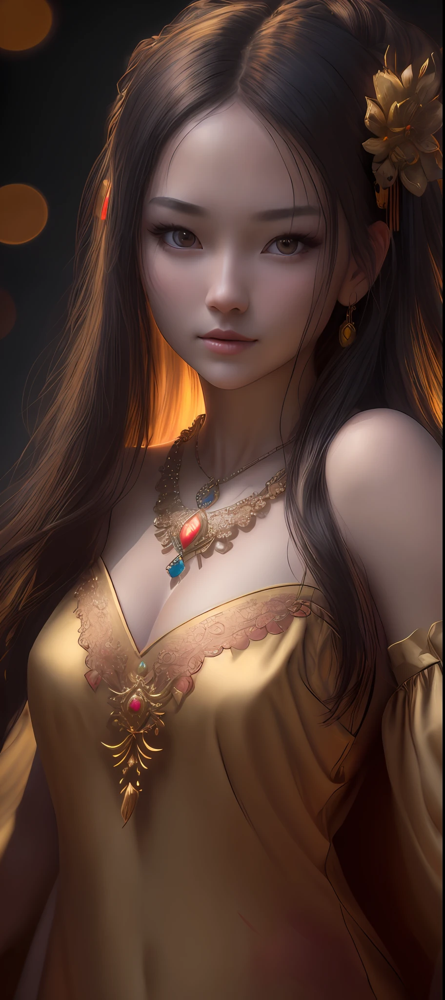 best quality, masterpiece, highres, 1girl,china dress,hair ornament,necklace, jewelry,Beautiful face,upon_body, tyndall effect,photorealistic, dark studio, rim lighting, two tone lighting,(high detailed skin:1.2), 8k uhd, dslr, soft lighting, high quality, volumetric lighting, candid, Photograph, high resolution, 4k, 8k, Bokeh,