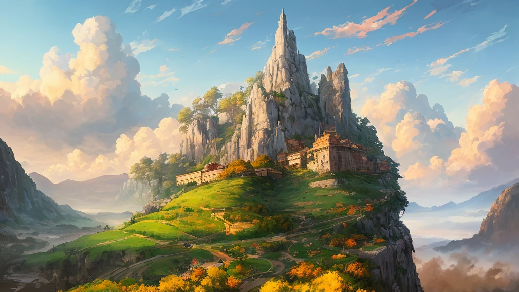 game like, A blend of comic book art and lineart full of natural color, the best quality, masterpiece, high-resolution, acrylic painting, trending on Pixiv fan box, palette knife, and brush strokes