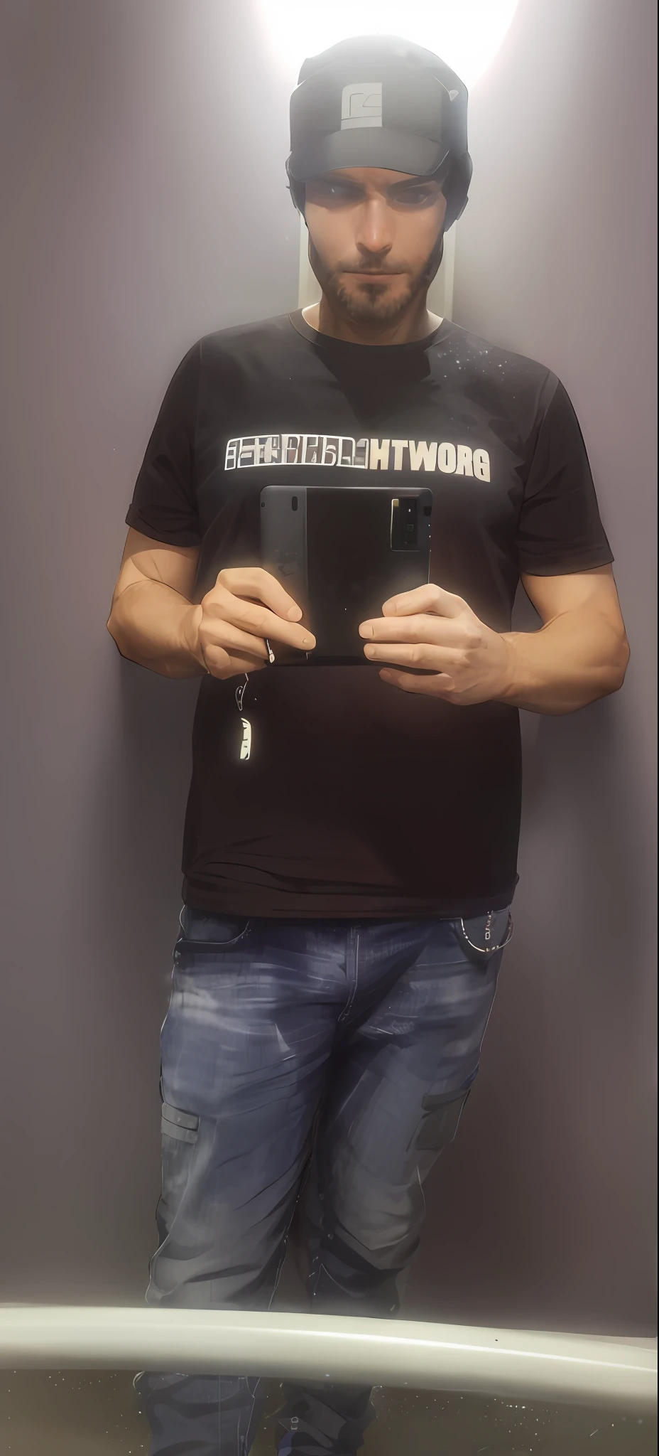 arafed man in a black shirt holding a black tablet computer, holding a glock, holding a mp7, holds a smart phone in one hand, he is holding a smartphone, holding a nintendo switch, holding hk pistol in hand, holding a small vape, bolt pistol in one hand, holding notebook, holding arms on holsters, holding handgun