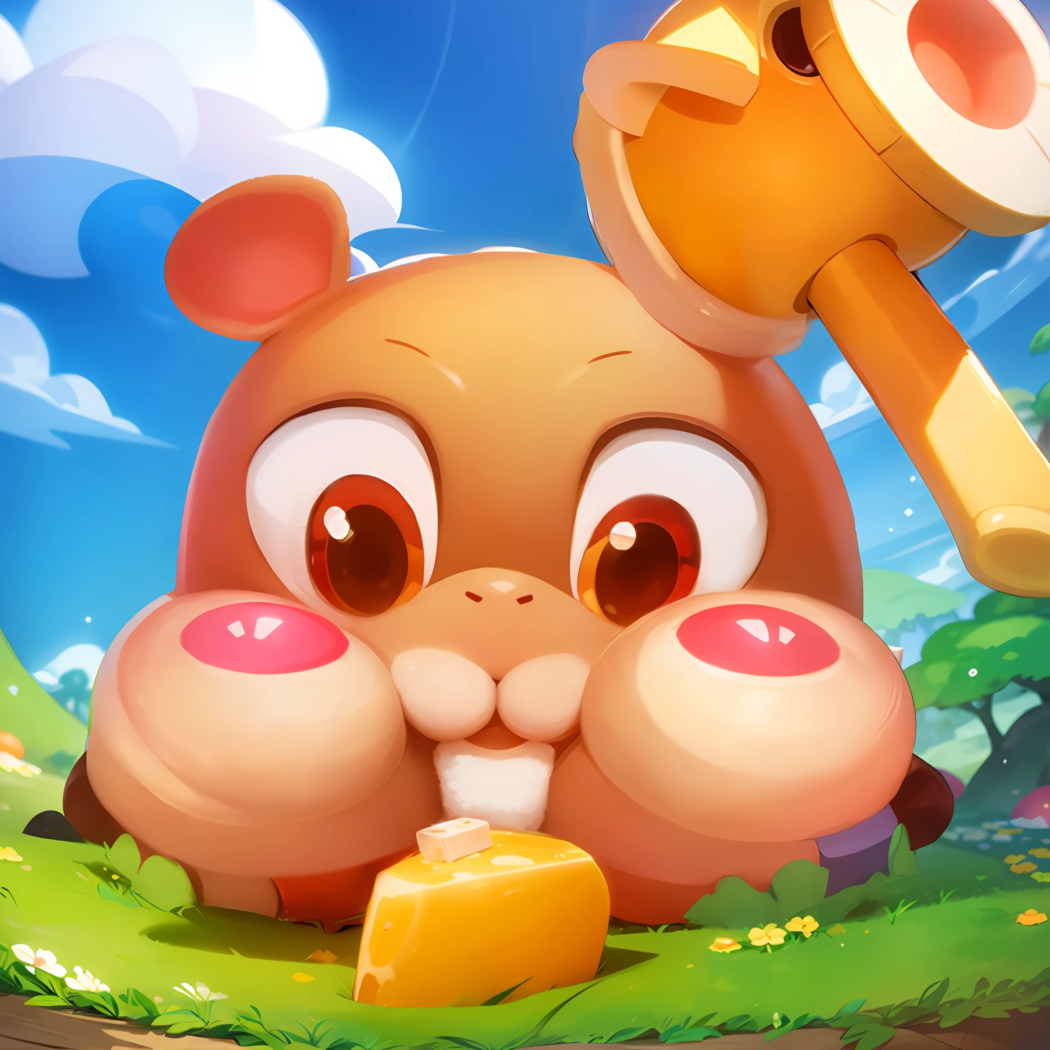 There's a cartoon hamster, 3d icons for mobile games, mobile game art, stylized game icons, stylized game art, game icon assets, trends on cgstation, hamster, game art, cute, hamster, stylized art, game icons , cute artwork, cute digital art, official illustrations