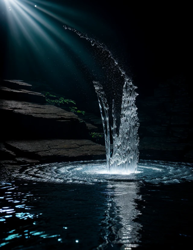 a drop of water, a figure of water, splashes of water, Hyper Maximalist, Elegant,
Hyper Realistic, Super Detail, Dynamic Exposure, Photo,32k,)), Realism, VFX, FXAA,
TXAA, RTX, SSAO, Shaders, Tone Mapping, Ambient Occlusion, spotlight, frontlight,
Rim Lights, Rim Lighting, Rim Light, Edge Lighting, Volumetric Lighting,
Volumetric Light, Volumetric, Accent Lighting, absurdres, high resolution,
(8k resolution), 8k, 8kres, 8k res, high details, detailed and intricate,
intricate details, high intricate details, absurd amount of details,
super resolution, ultra hd, megapixel