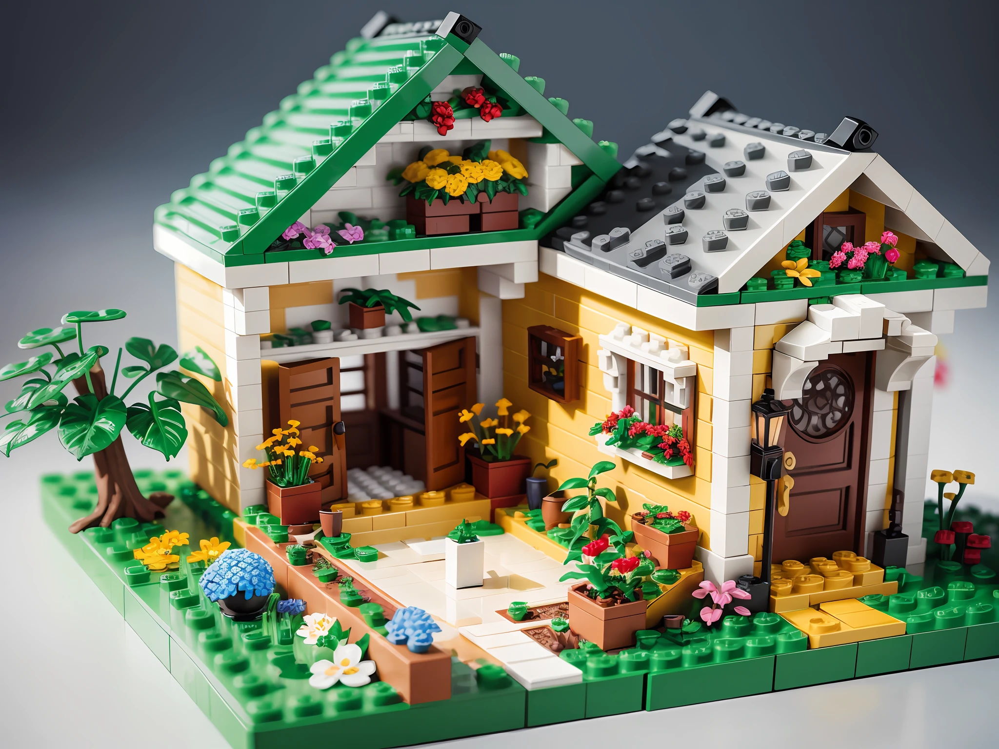 Lego flower house scene, very detailed, super high resolution, 8K UHD --v 6