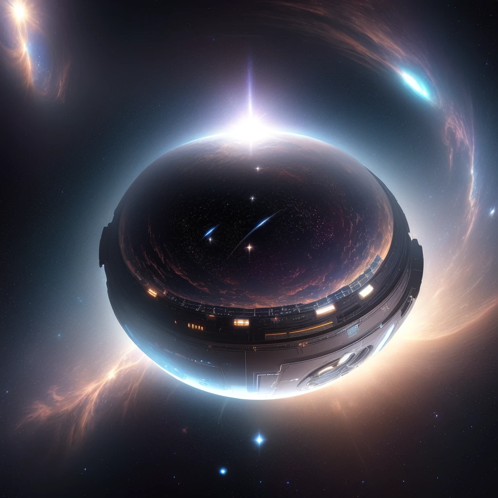 Cosmic background, a spaceship, metal texture, white, full image light, unreal engine, partial exposure, giant sensory, film, super detailed, rich detail, surreal