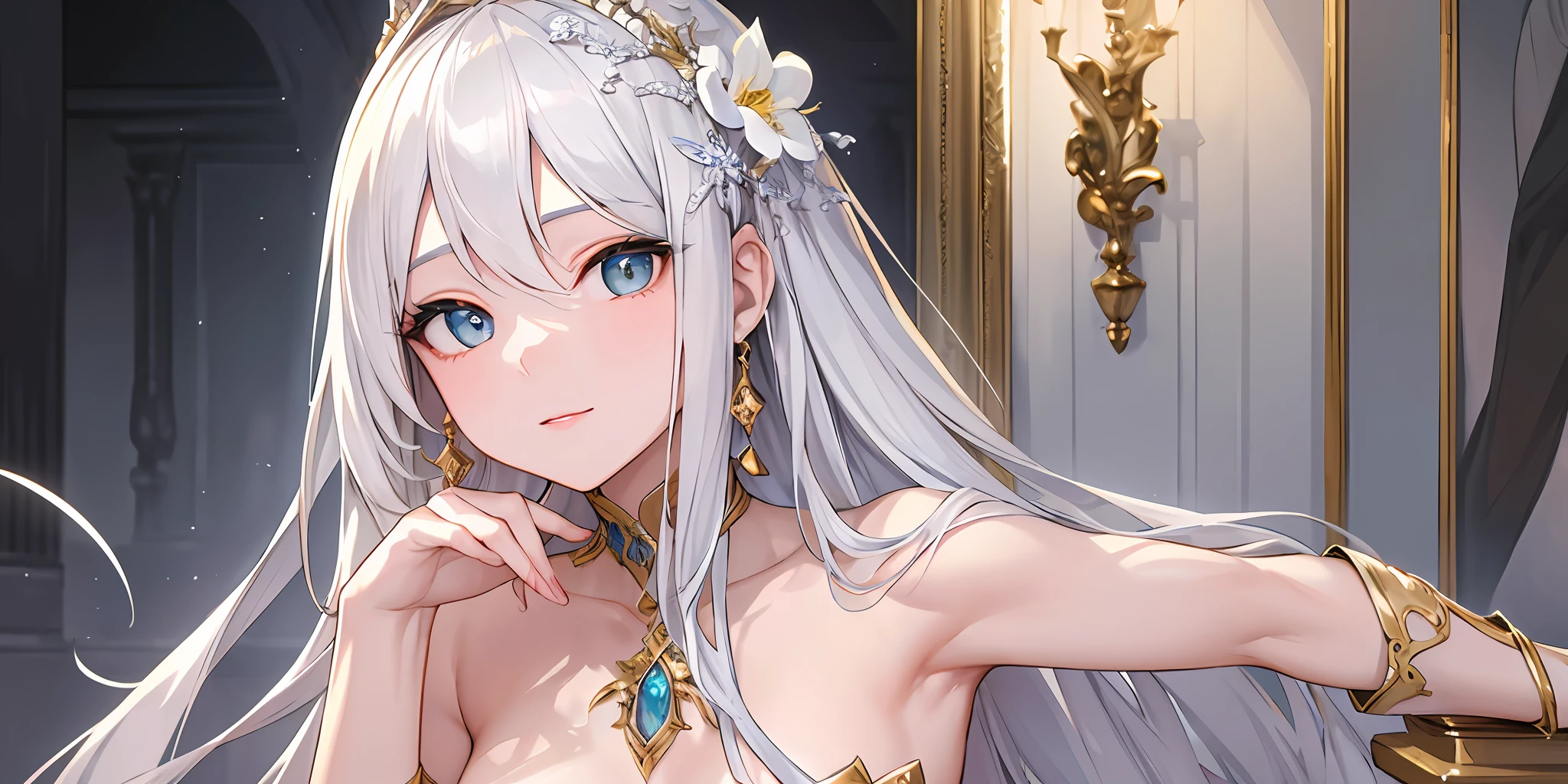 (masterpiece, sidelighting, finely detailed beautiful eyes: 1.2), portrait, lustrous skin, auqa eyes