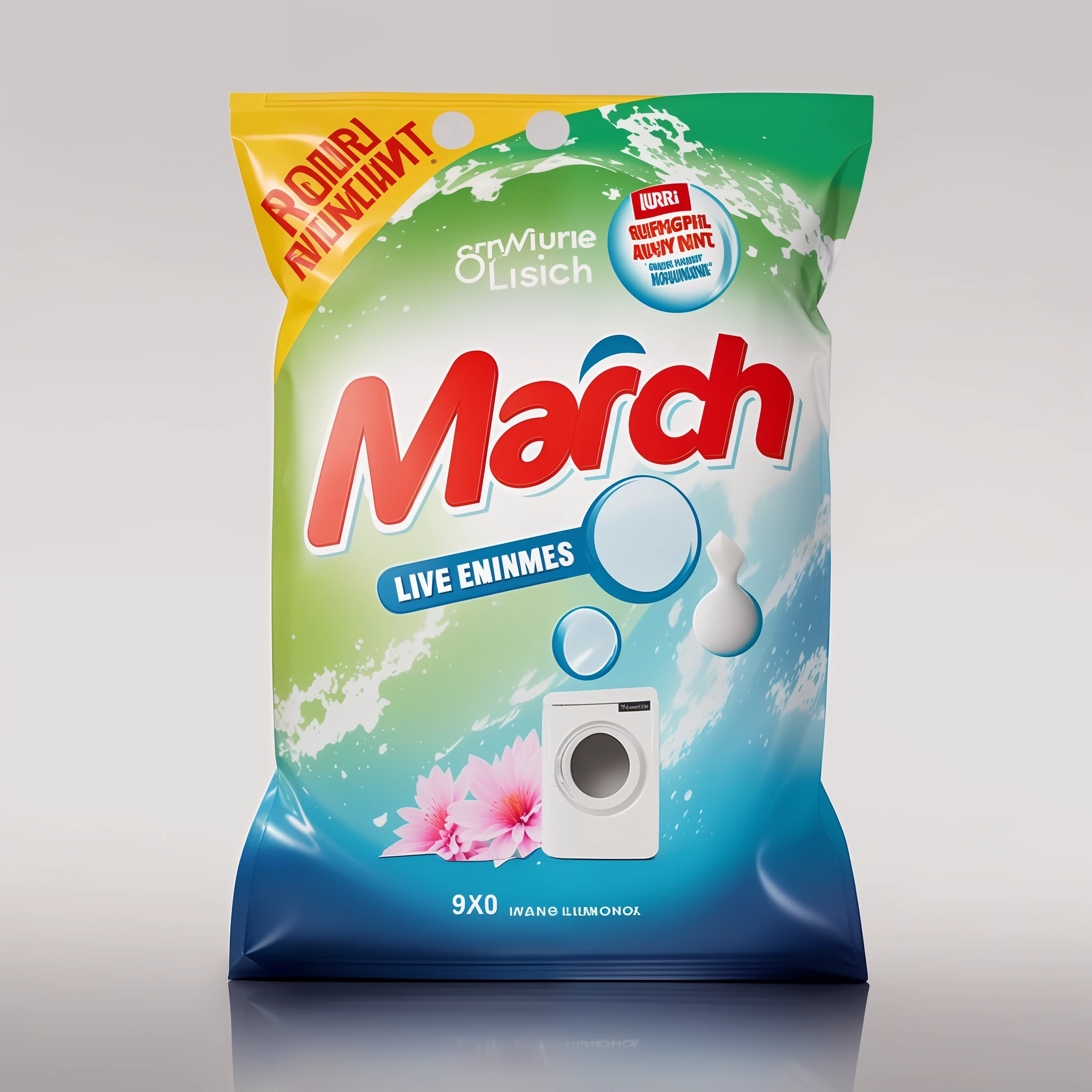a close-up of a bag of laundry deter on a table, warm sunshine, lush nature, morph, by Kurt Roesch, rich detail, soft!!, rich details