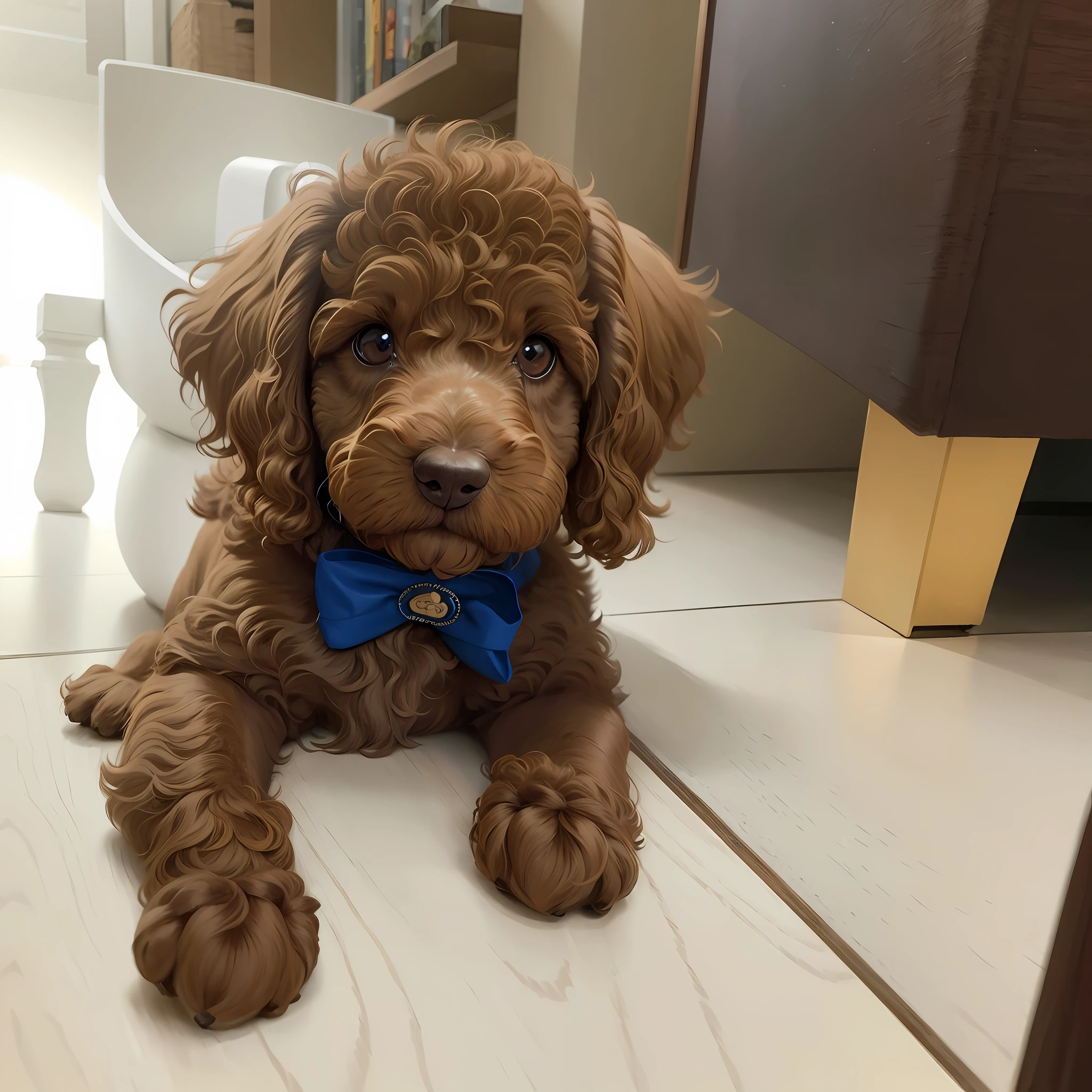 A brown poodle, cute dog,