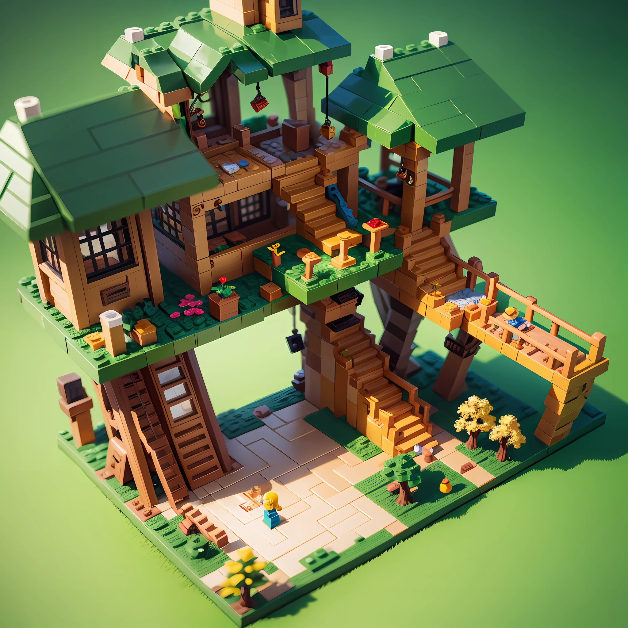 Lego tree house, swing, very detailed, super high resolution, 8K UHD --v 6