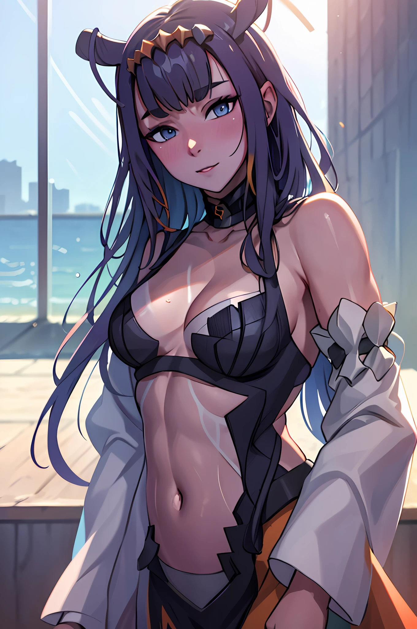 good hand,4k, high-res, masterpiece, best quality, head:1.3, (Korean K-pop idol), finely detailed skin, sharp focus, (cinematic lighting), collarbone, morning, soft lighting, dynamic angle, [:(detailed face:1.2):0.2], cleavage, full body, (realistic:1.7),best quality,absurdres,ultra high res,(photorealistic:1.6),photorealistic,octane render,(hyperrealistic:1.2), 8k, best quality, masterpiece, tanlines, light dark skin, wet