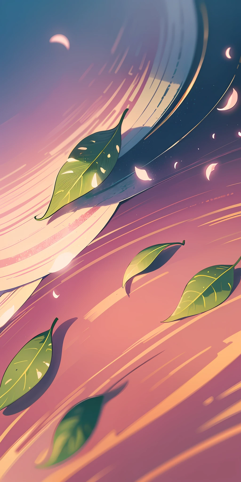 Masterpiece, best quality, (very detailed CG unity 8k wallpaper) (best quality), (best illustration), (best shadows) Nature's delicate leaves petals of various colors falling in the air light Tracking, super detailed --v6