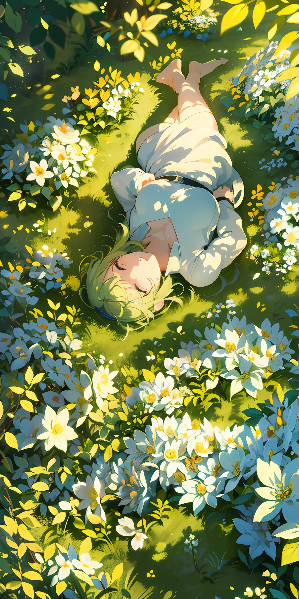 Masterpiece, best quality, (very detailed CG unity 8k wallpaper) (best quality), (best illustration), (best shadows) Nature's delicate leaves petals of various colors falling in the air light Tracking, super detailed --v6