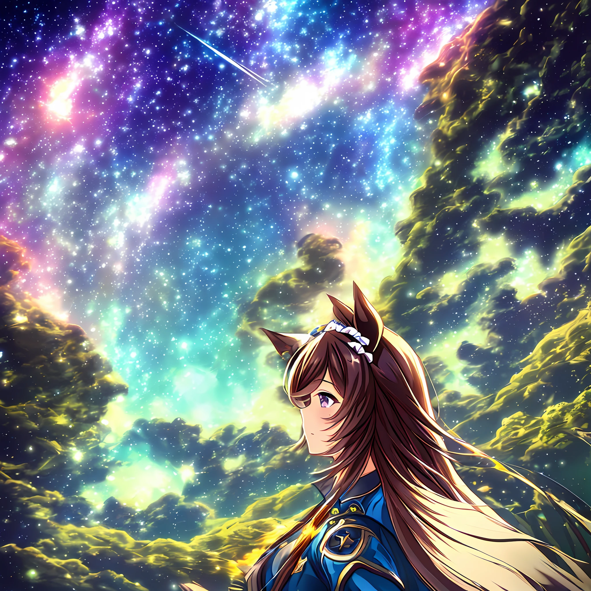 (Neo Universe, Universe-Naut) Background starry sky, cinematic angle