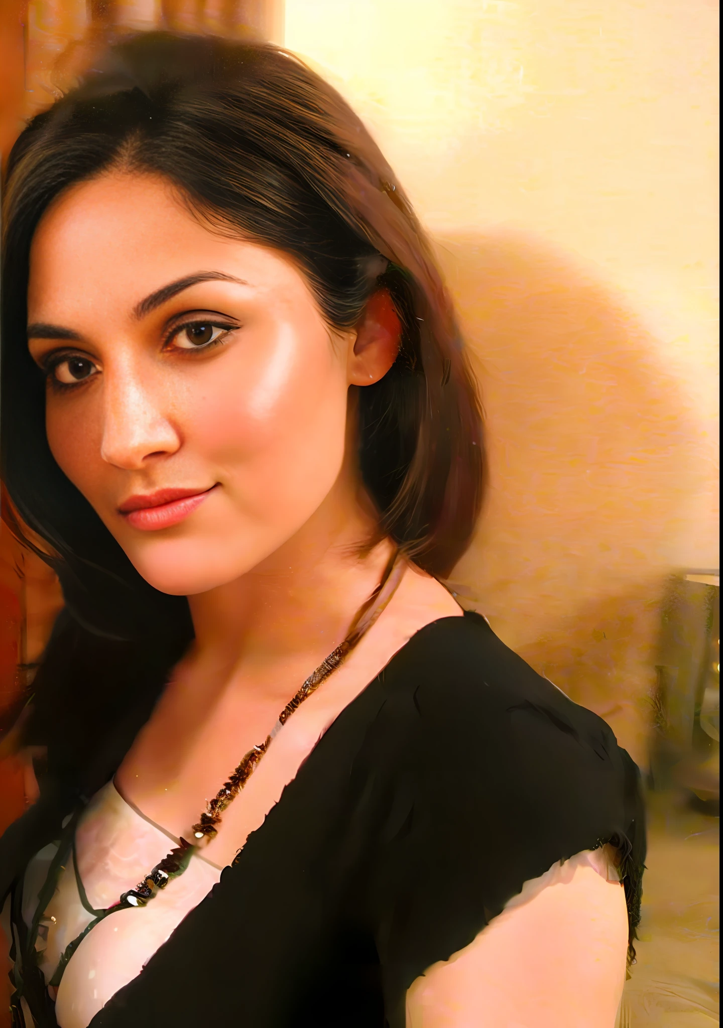 Photo of pakistani woman, (((full body picture))), ((realistic)), ((hyper realistic)), ((lifelike)),(sharp focus:1.2), attractive woman, (beautiful face:1.1), detailed eyes, luscious lips, pale skin,(messy hair), 30 years old, big body, sexy body, indoors, bedroom, laying on bed, legs spread, (laced lingerie), pantyhose, garter, laced, (big boobs), (cleavage), (tight abs), (thick hips), (big ass), 4K, HDR, DSLR photoshoot, professional photography, detailed texture.