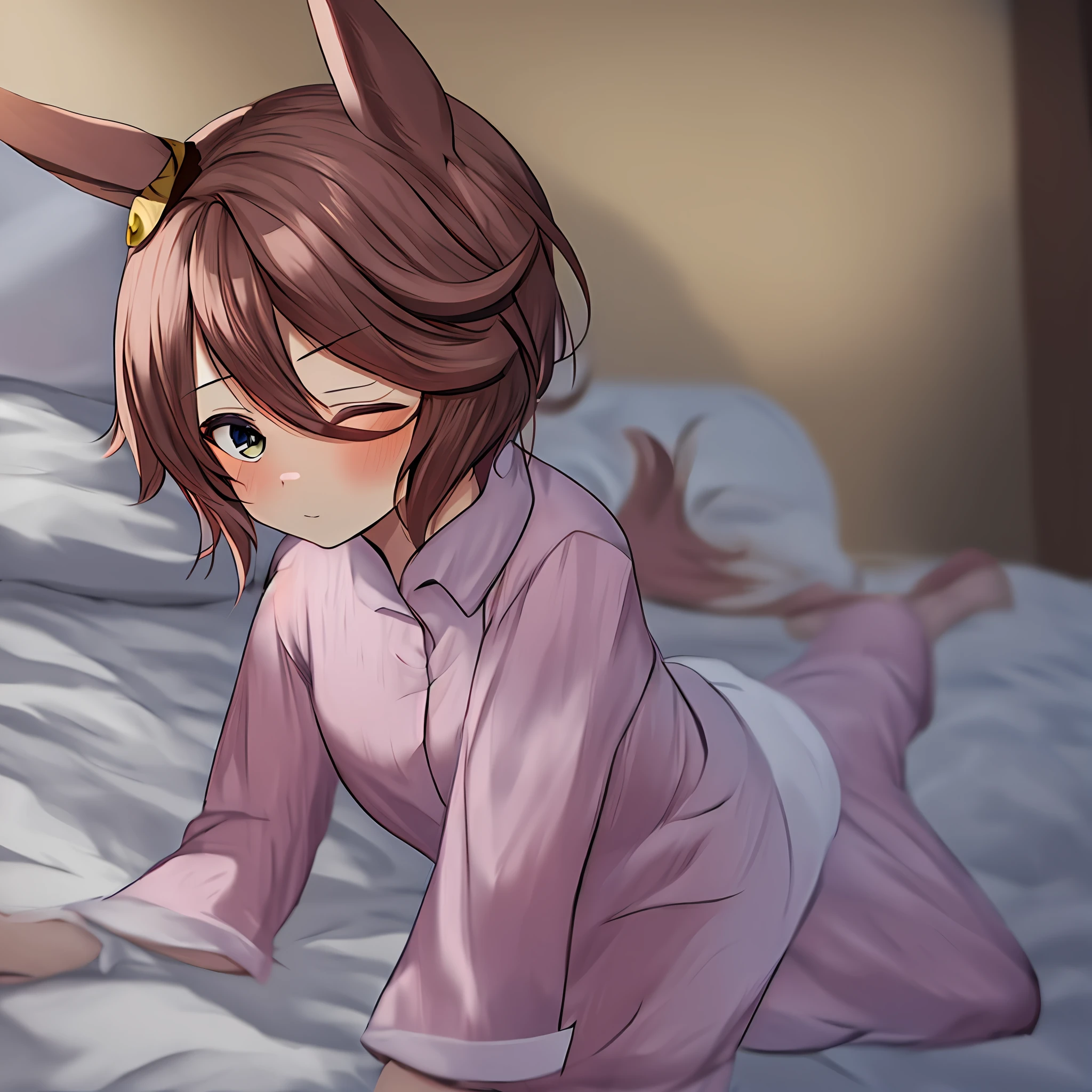 Narita Taishin goes to bed alone in her pajamas