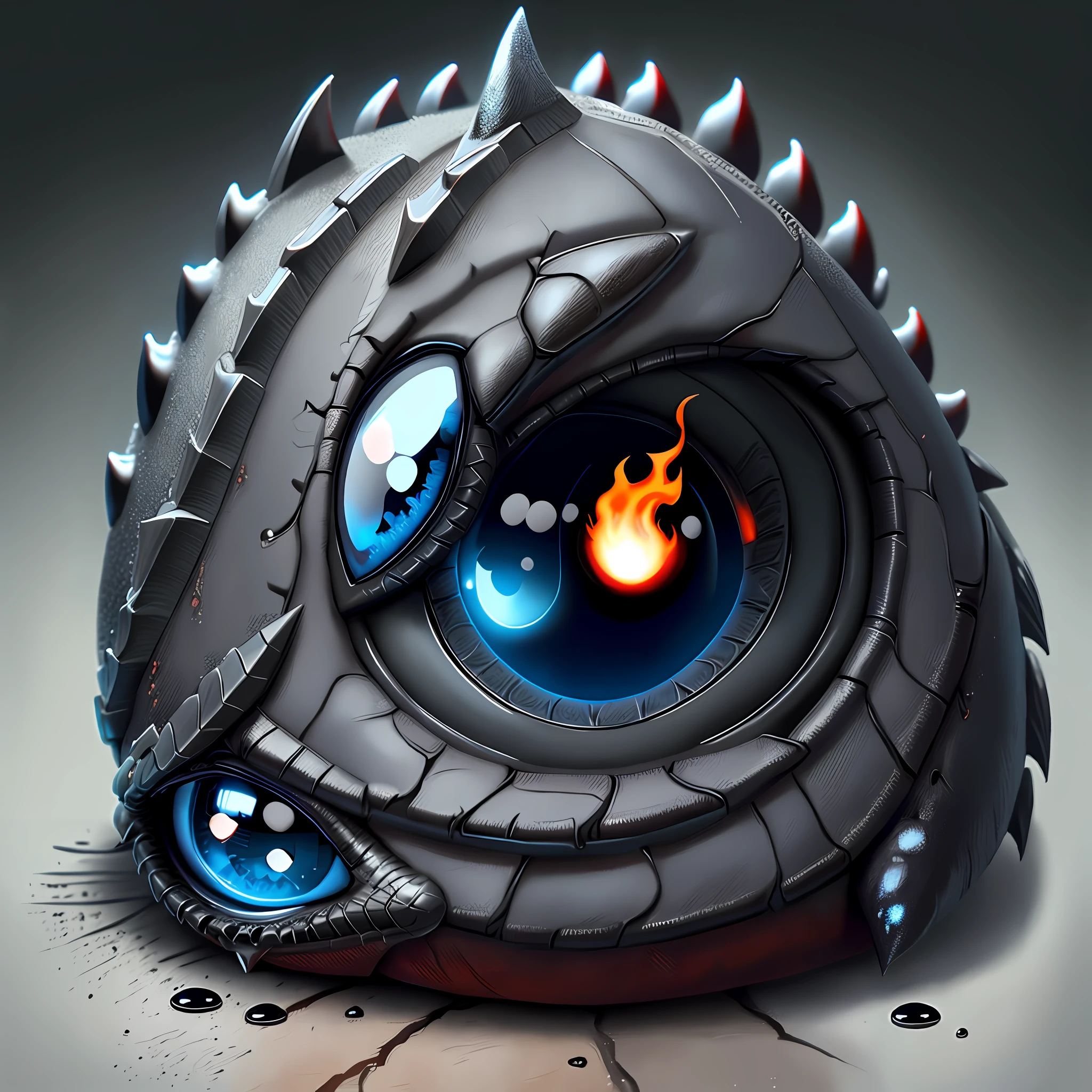 Black Dragon ,cbzbb, detailed, detailed eye,fire and ice
