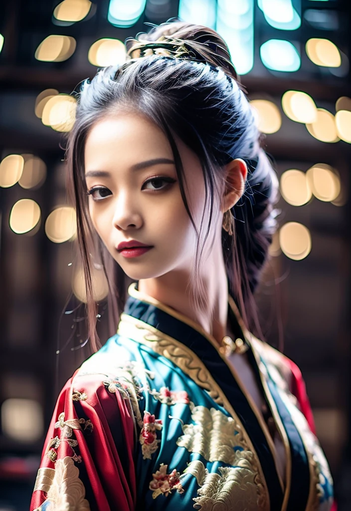 best quality, masterpiece, highres, wuxia 1girl, china dress, super Beautiful face, super beautiful eye, super beautiful hair