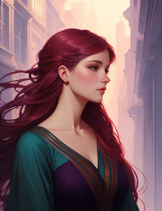 painting of a woman, charlie bowater character art, alphonse mucha and alena aenami, charlie bowater art style, charlie bowater rich deep colors, style of charlie bowater, inspired by Charlie Bowater, neoartcore and charlie bowater, loish and wlop, alena aenami and artgerm