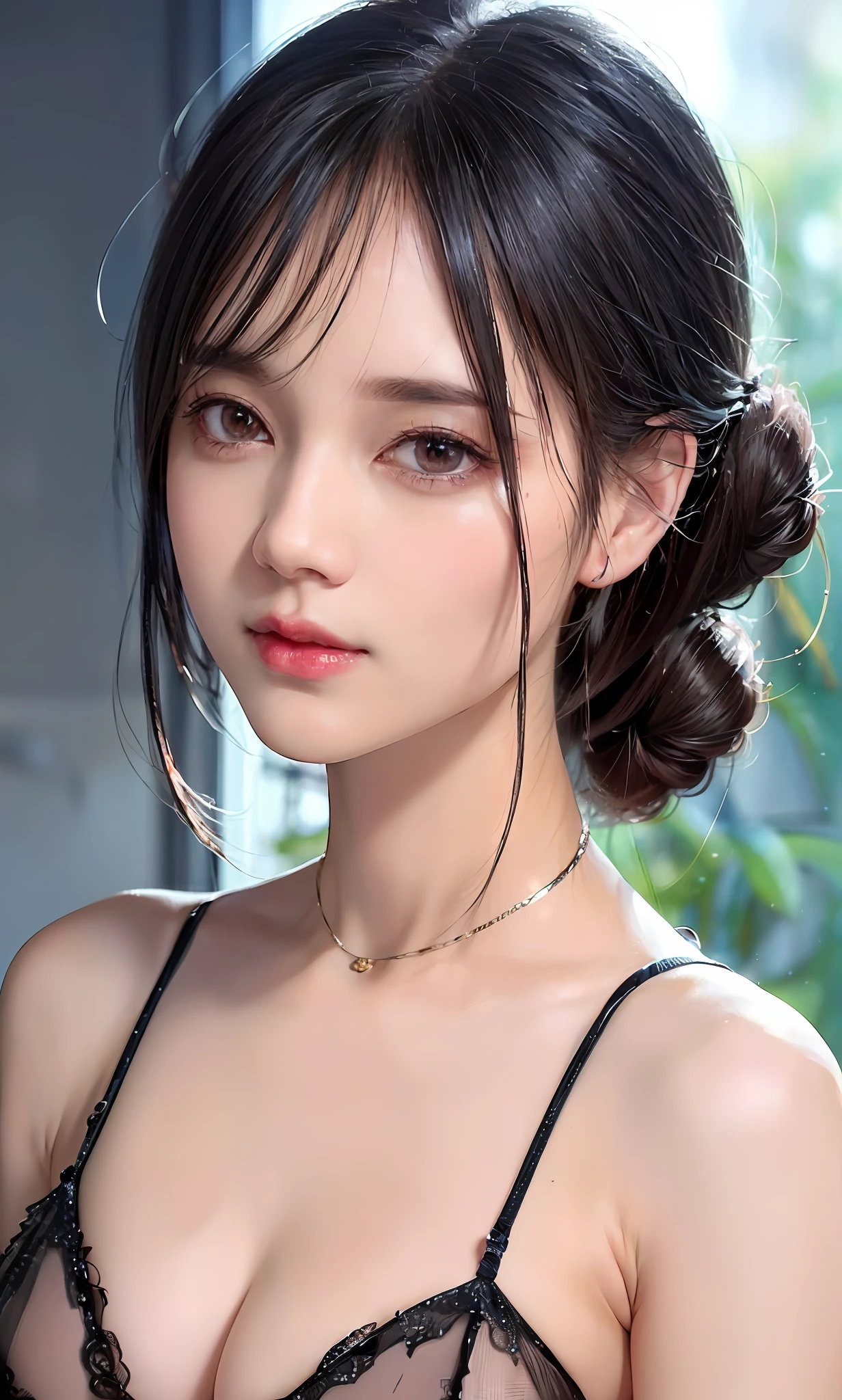 (8k, RAW photo, photorealistic:1.25) ,( lip gloss, eyelashes, glossy finish, glossy skin, best quality, super high resolution, depth of field, chromatic aberration, caustics, wide light, natural shadow, Kpop idol) look with serenity and goddess-like bliss to the spectators,