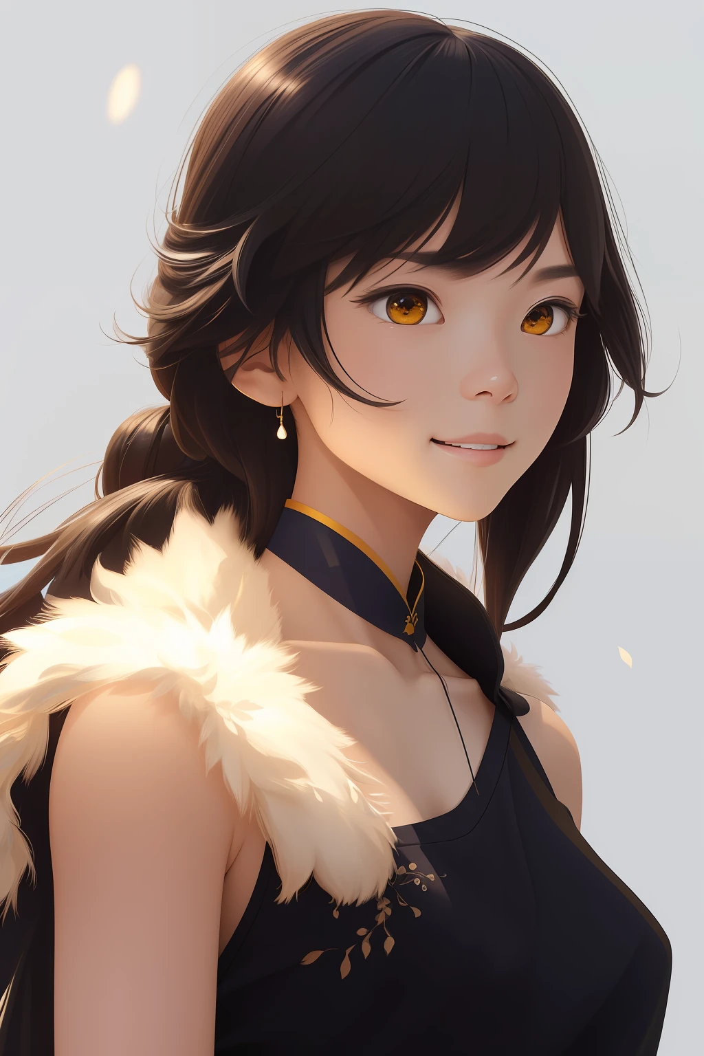 girl in warrior costume, depth of field, soft lighting, masterpiece, best quality, intricate, tone mapped, highly detailed, artstation, concept art, soft, sharp focus, dramatic lighting, highly detailed artwork, cinematic, painting hyper realistic, trending on Artstation, 8K, amazing shadows, dark blue, t-shirt design, bold colors, black background, Studio Ghibli style, plain dark black background, cinematic lighting effect, smiling, charming, tetradic pastel colors, Art 3D vector, fantasy art, bokeh, Adobe Illustrator, hand-drawn, digital painting, soft lighting, isometric style, 4K resolution, photorealistic rendering, highly detailed cleanup, vector image, photorealistic masterpiece, professional photography, simple space backdrop , flat white background, vector isometric and vibrant, realistic (highly detailed background: 1.0)